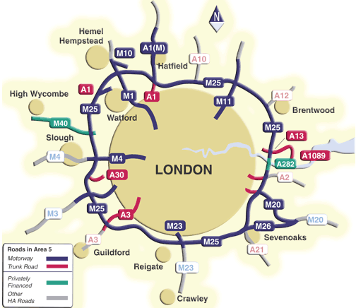 M25 London Orbital Motorway Royaume Uni 2009 IMAGE018.