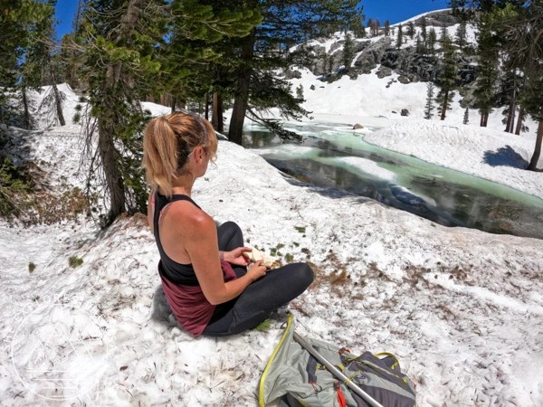 lunch at heather lake in Sequoia National Park