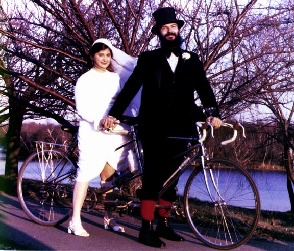 wedding dress bike jersey A Bernards Inn Wedding (with bicycle)
