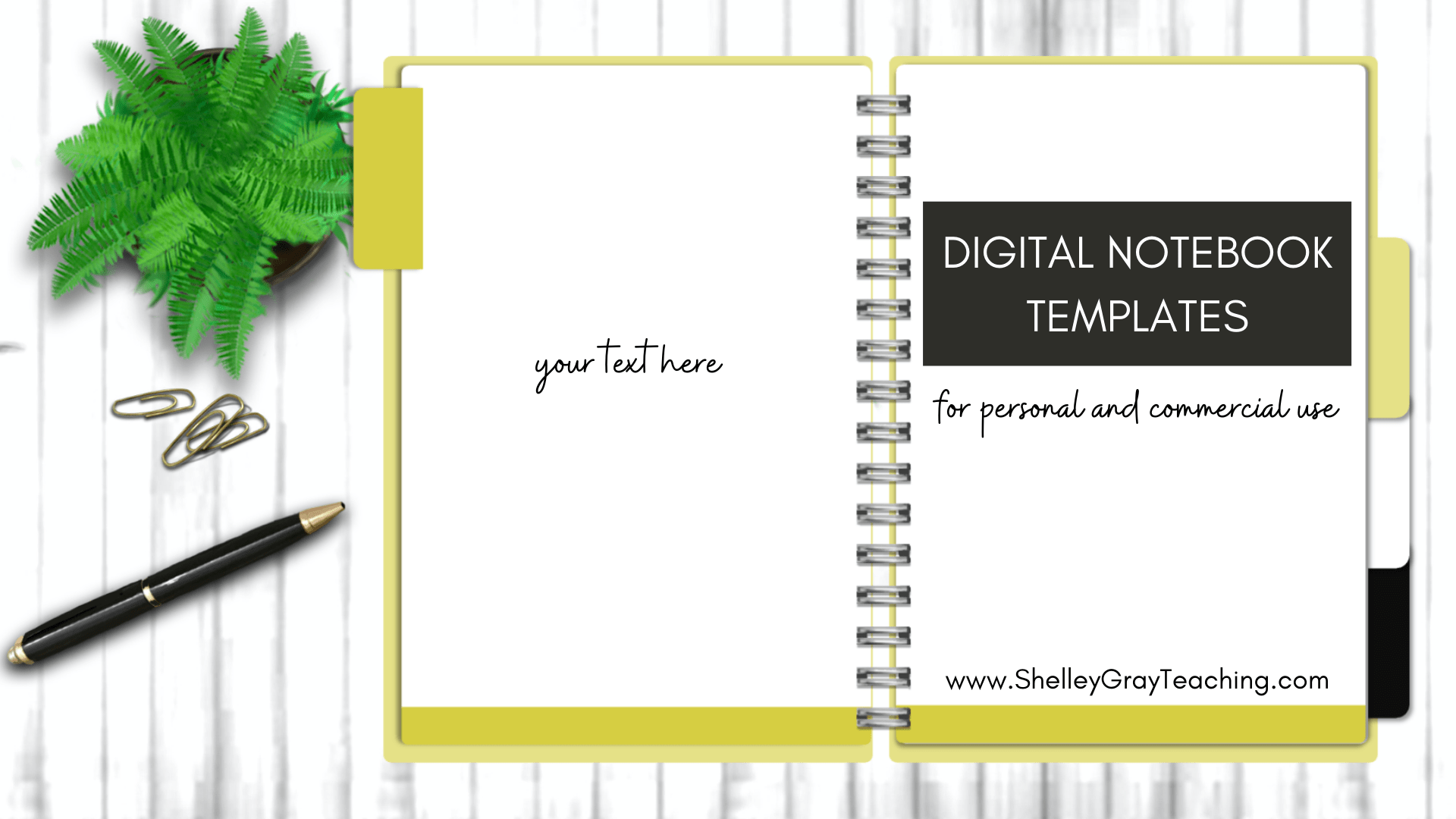 Digital Notebook Templates For Use With Google Slides Personal And Commercial Use Shelley Gray
