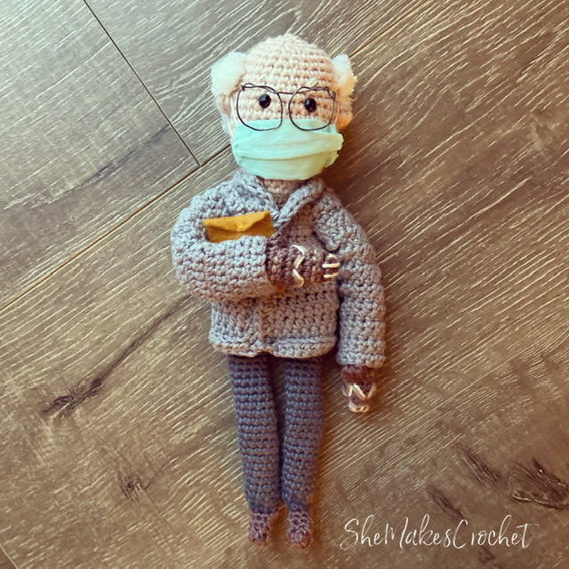 You can grab this bernie sanders crochet doll pattern right here. Bernie Sanders Shemakescrochet