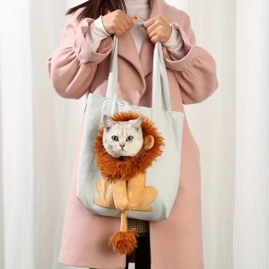 Cat Canvas Carrier Shoulder Bag