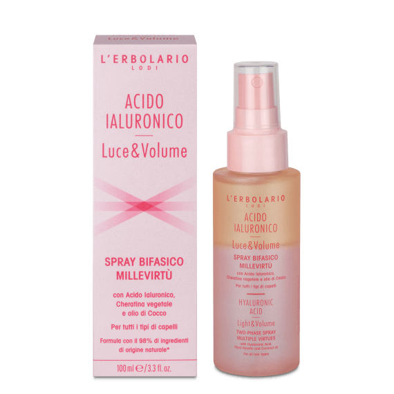L'Erbolario-Luce&Volume-Spray Bifasico MilleVirtù Acido Ialuronico-100ml