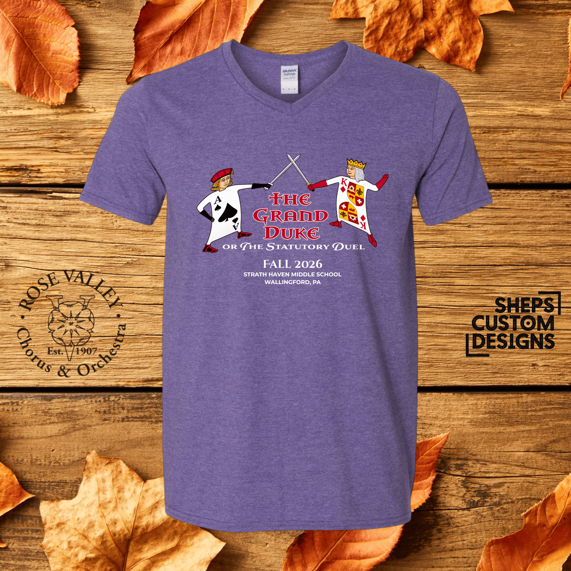 Rose Valley Chorus & Orchestra Grand Duke V-Neck T-Shirt