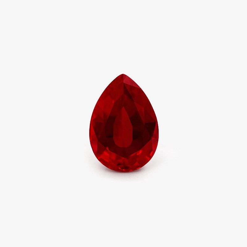 Lab Grown Ruby Pear14x10mm
