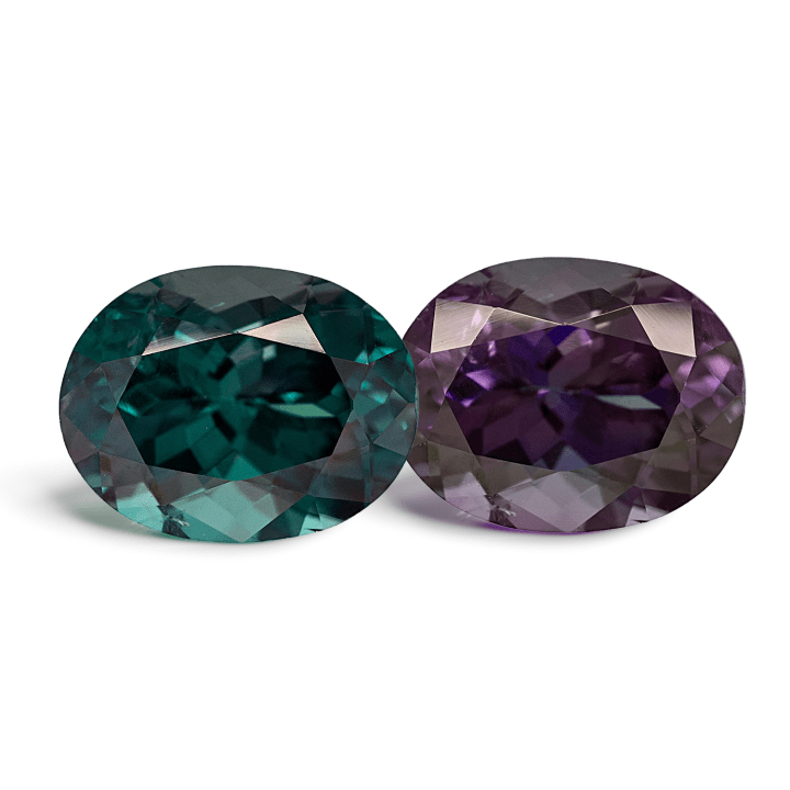 Close-up of vibrant Alexandrite gemstone with color shift