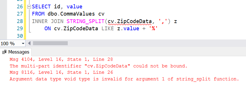 STRING_SPLIT is to be used with what? - Sherpa of Data