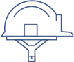 simple line drawn construction hat
