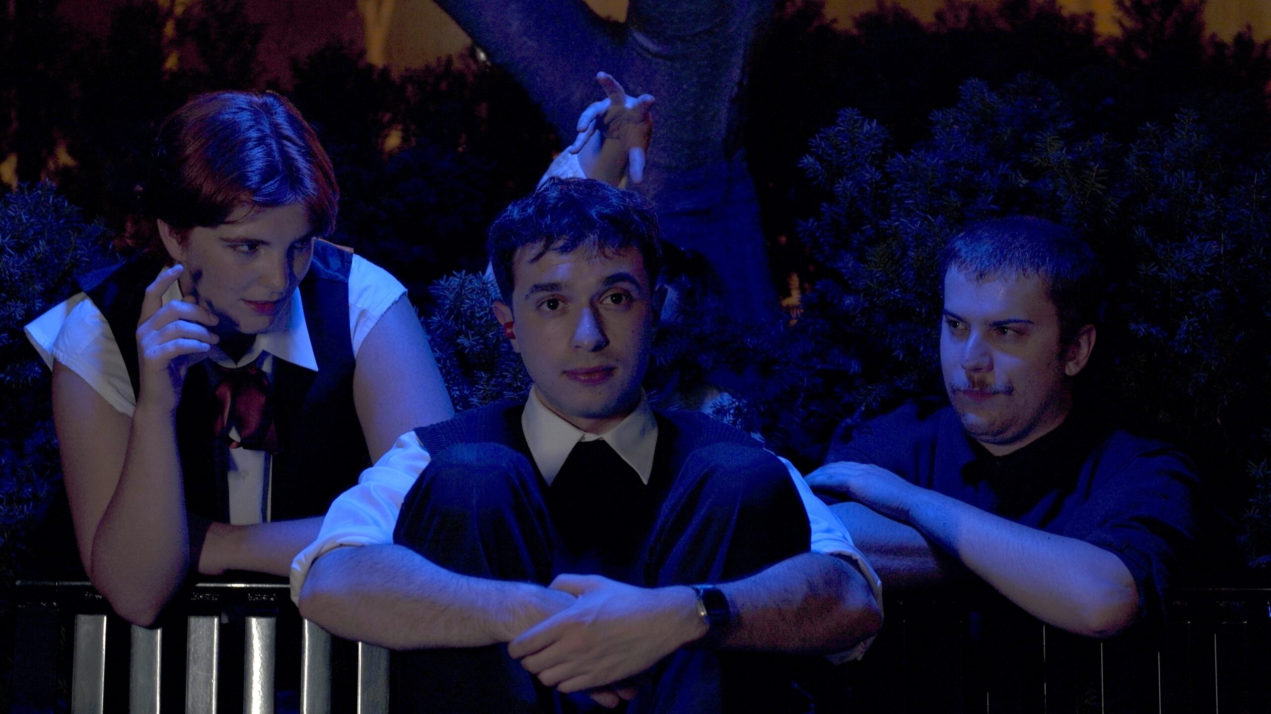 Kristen Thompson, Misha Sharivker, and Declan Hewitt. Photo by Full Haus.