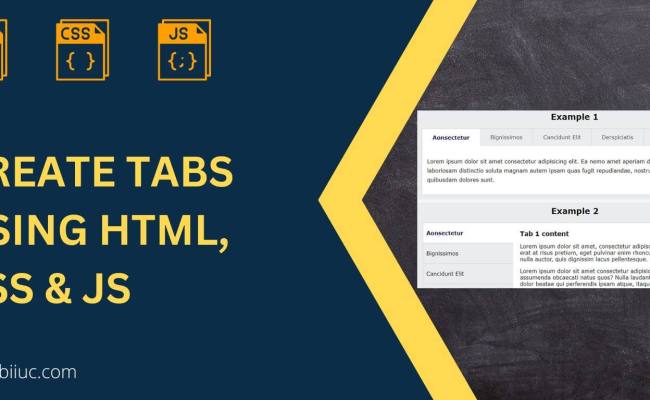 How To Create Responsive Tabs Using HTML CSS & JS (2 Examples)