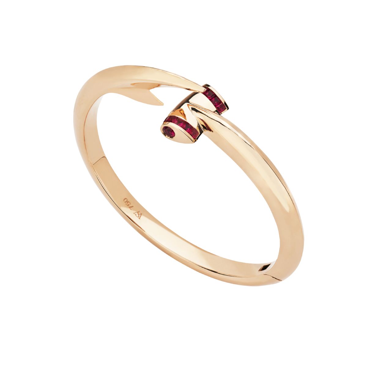RoseGoldHammerheadRubyBangle