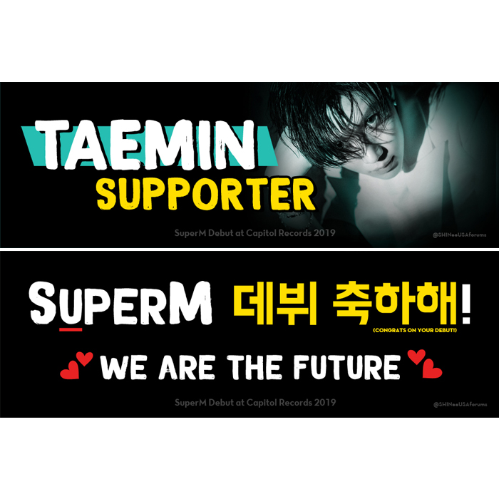 Taemin SuperM Showcase Debut Support Banners