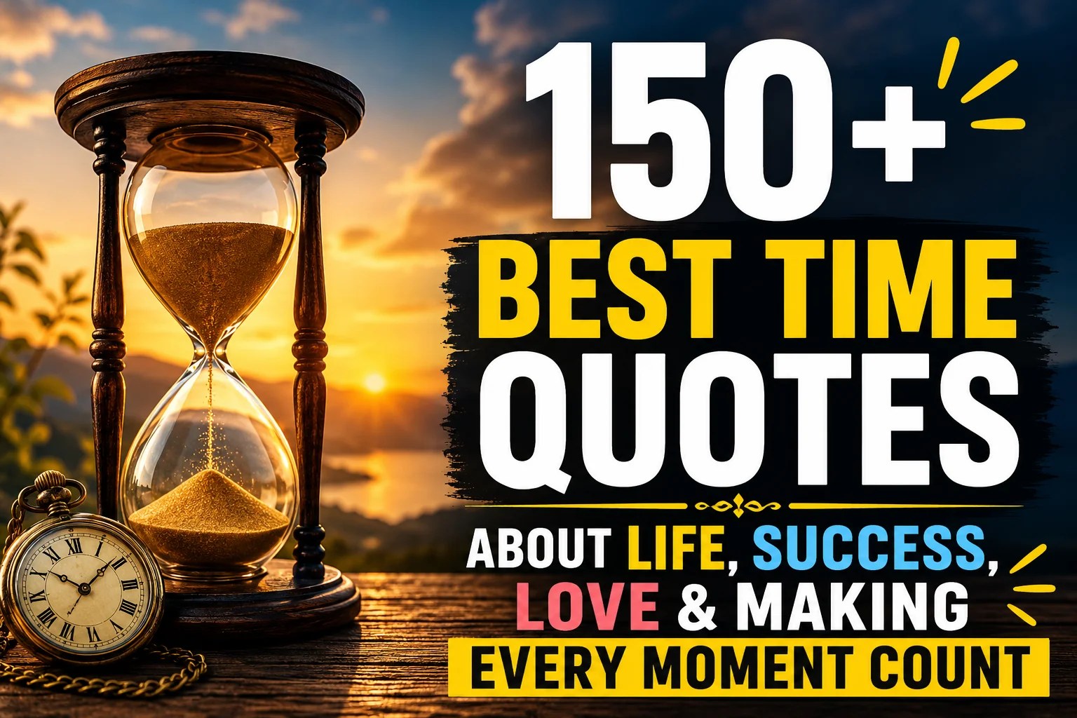 150+ Best Time Quotes About Life, Success, Love & Making Every Moment Count