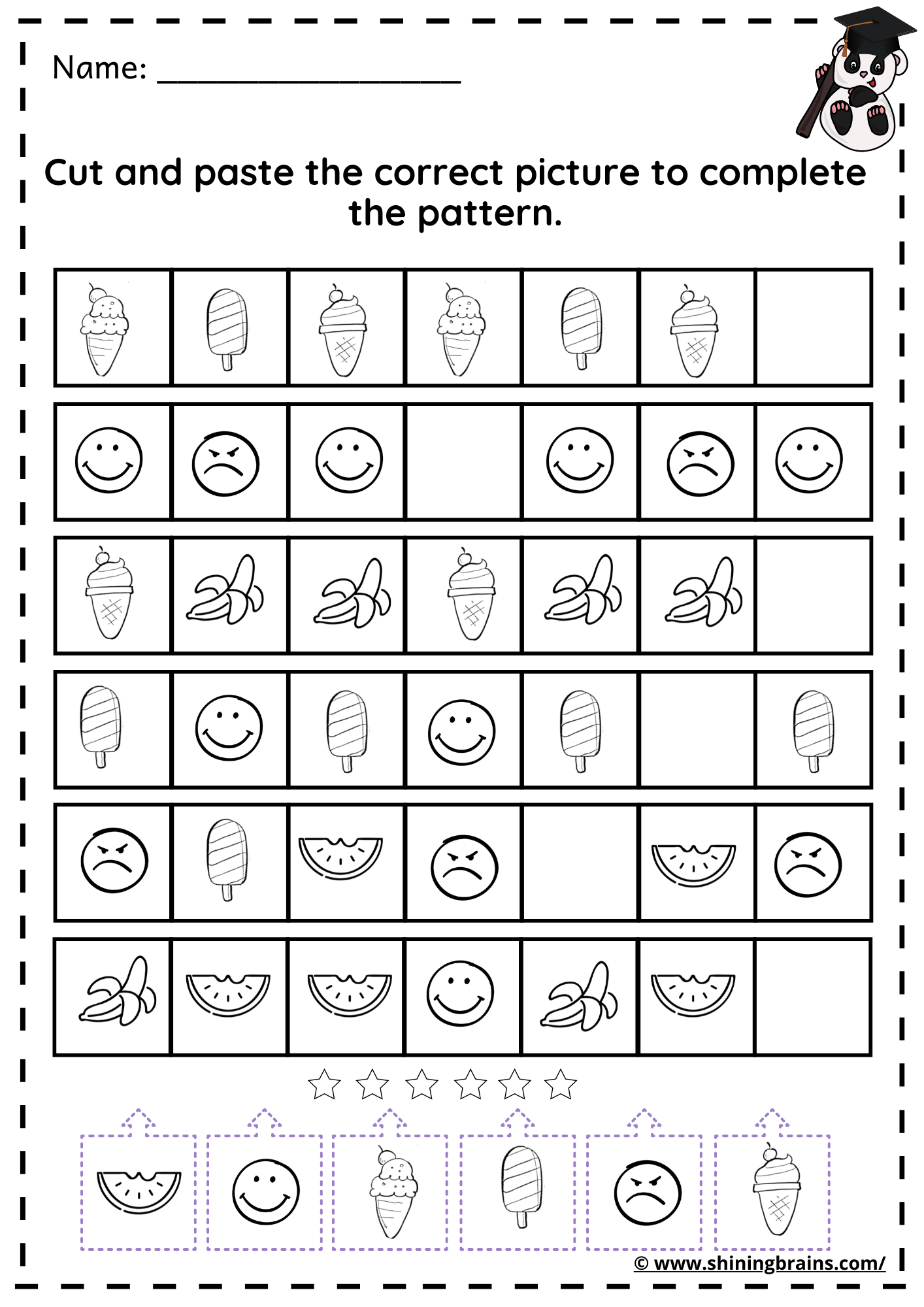 Pattern worksheets