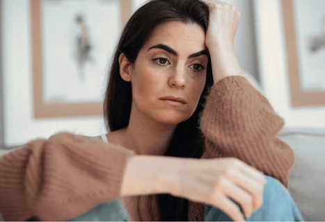 Picture of woman looking depressed represents feeling hopeless