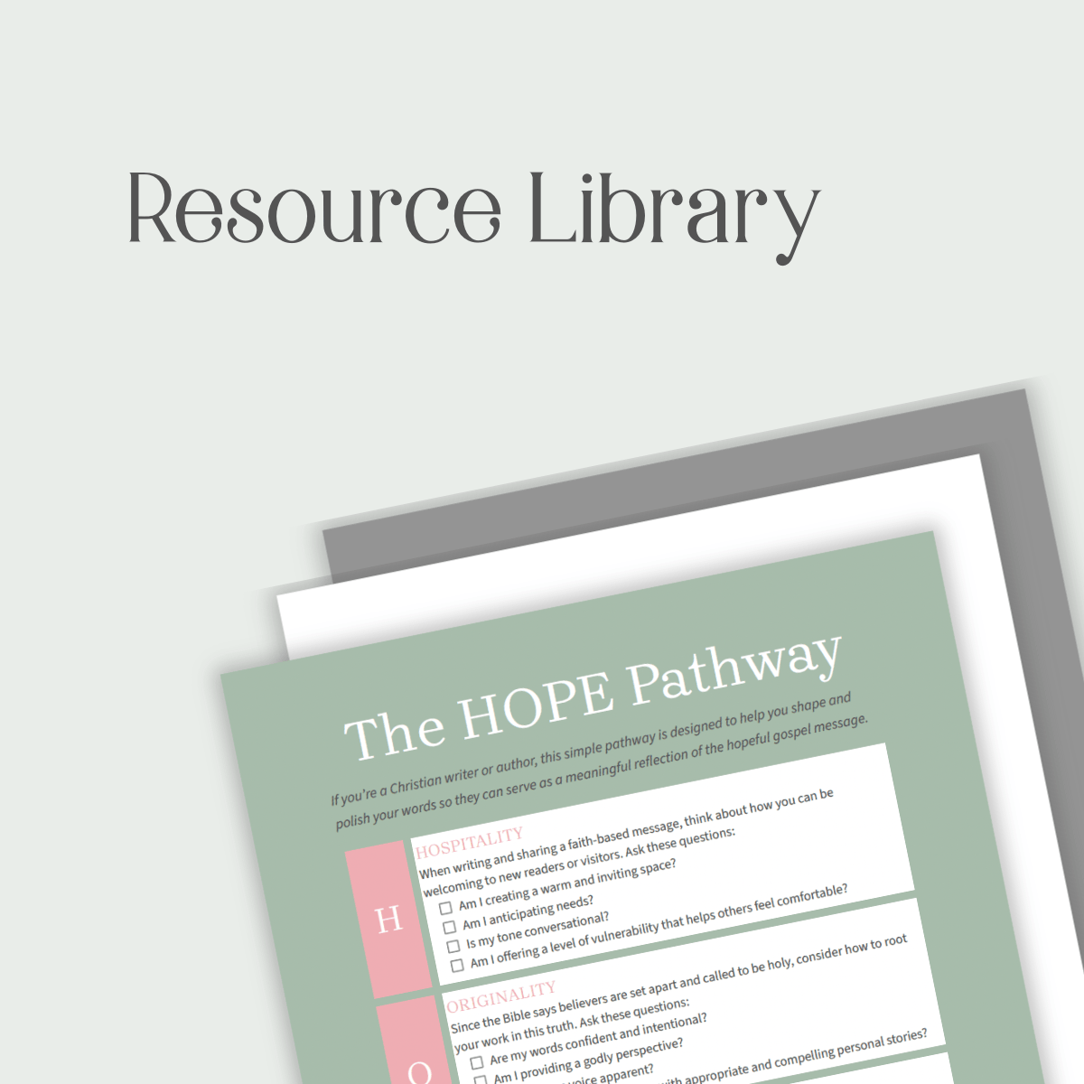 Resource Library of Christian Writing Resources