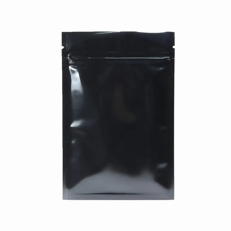 10x Empty Black Foil/ Mylar Ziplock Bags Shiny Spores
