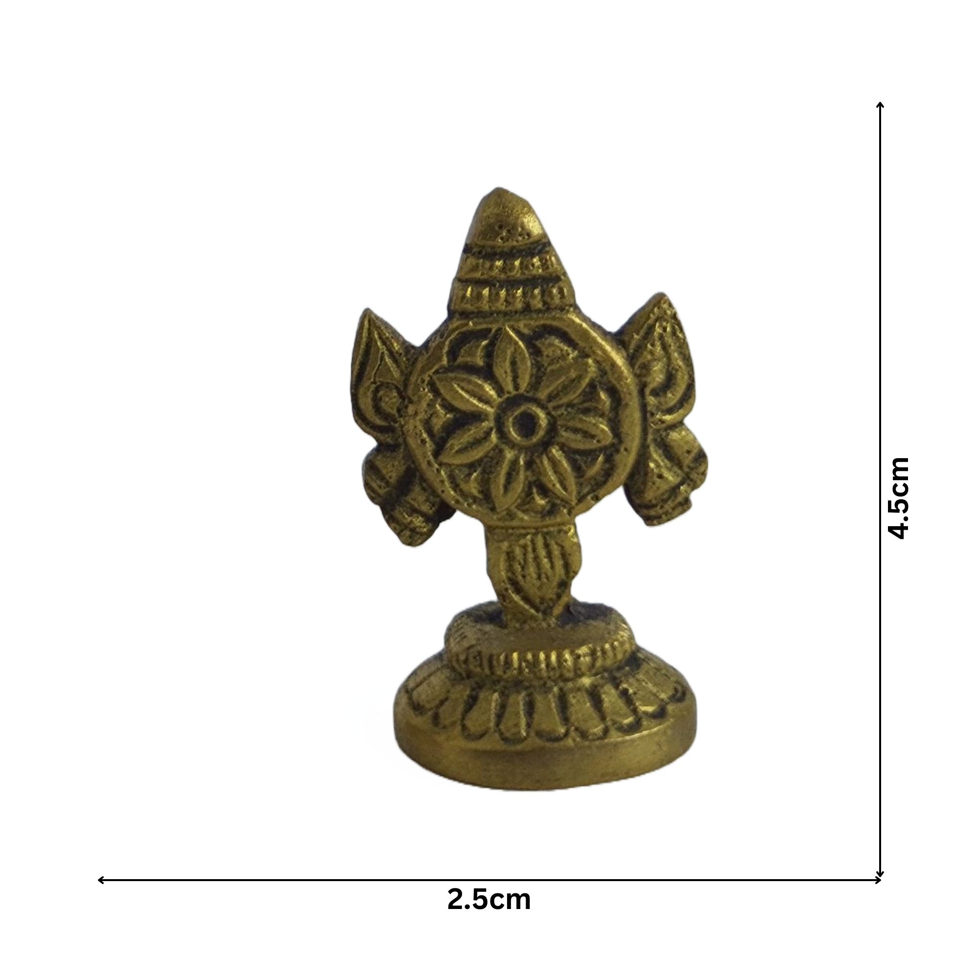 Brass Antique Shankhu Chakra Idols (1 pair)