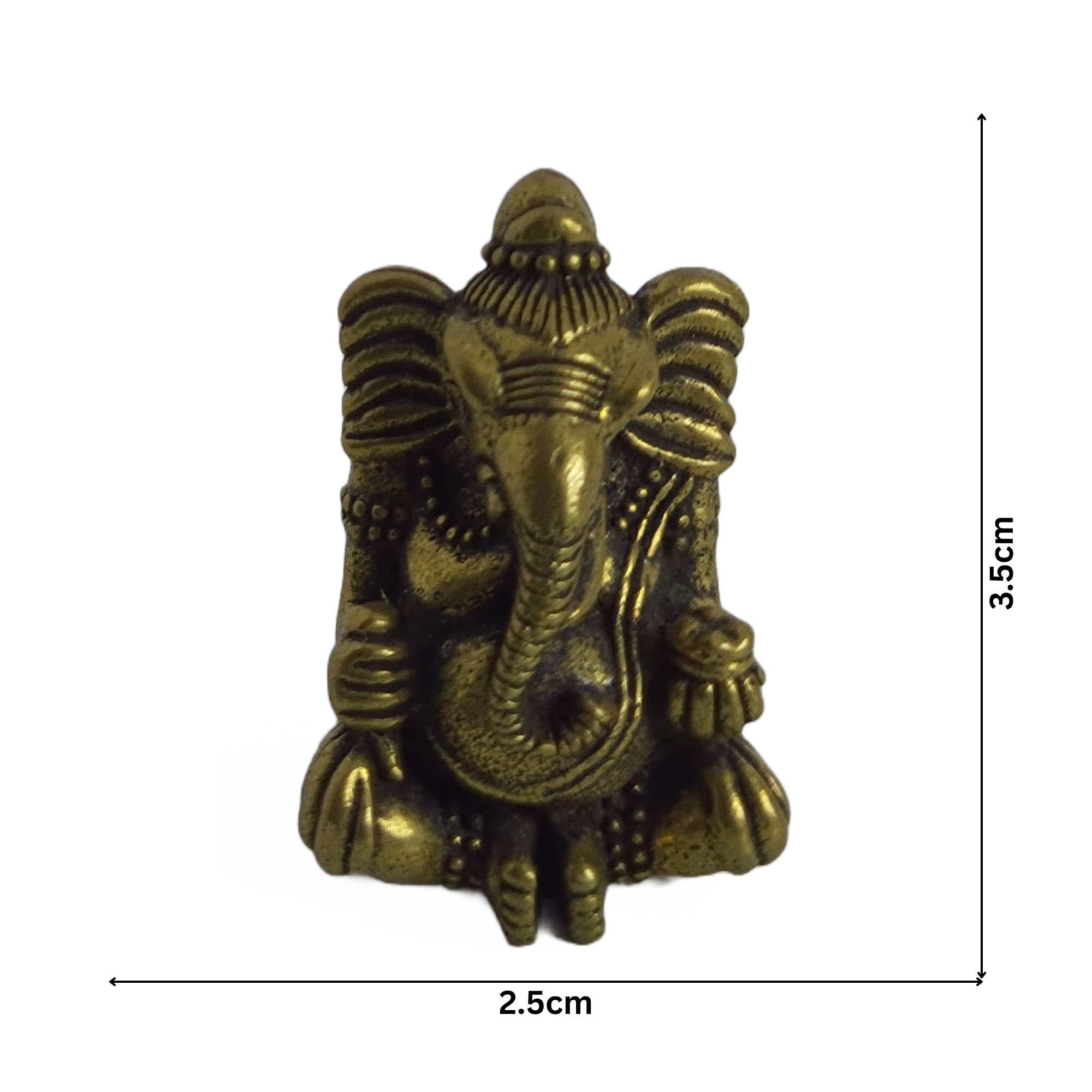 Brass Antique Thumb Size Ganapathi Idol