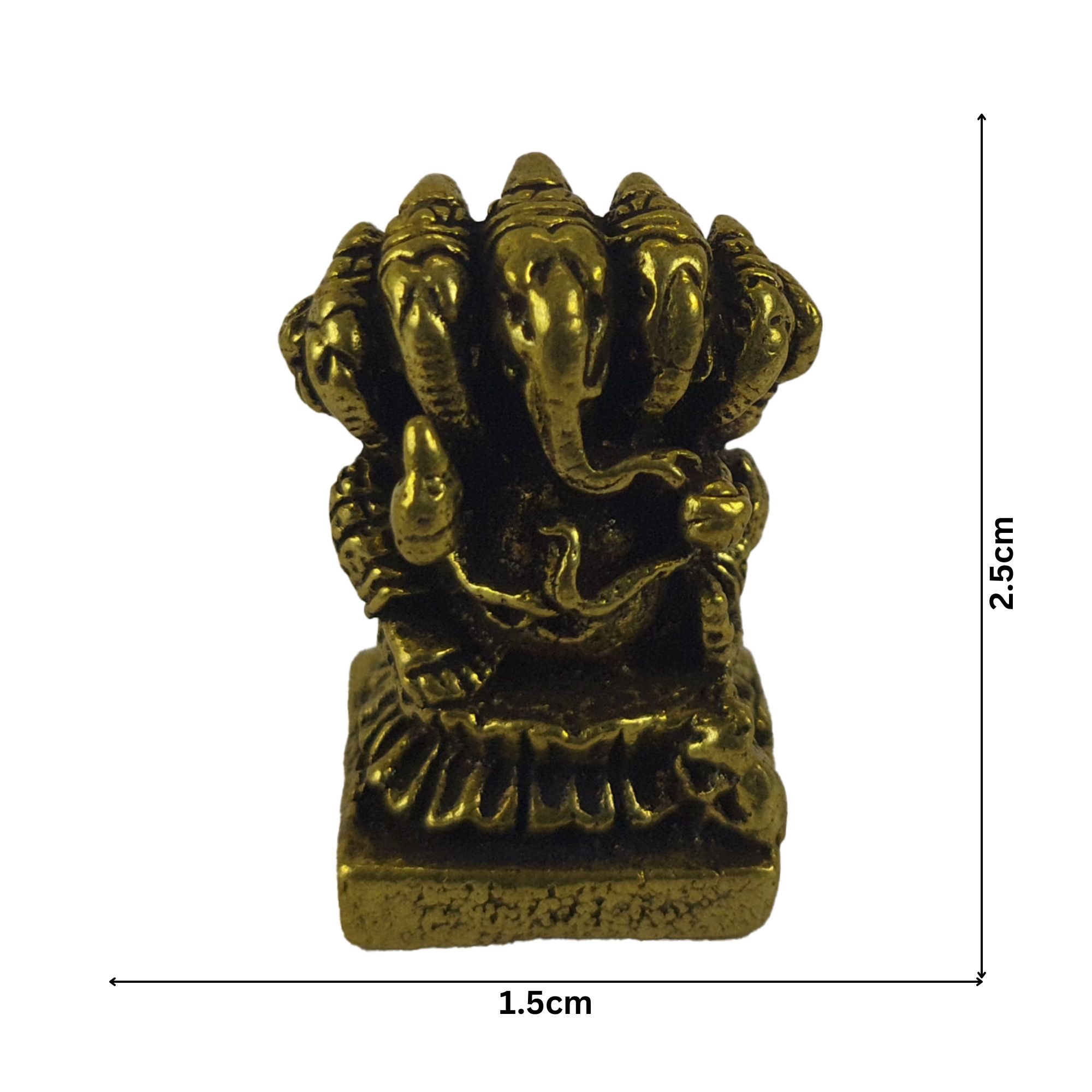 Brass Antique Thumb Size Panchamukha Ganapathi Idol