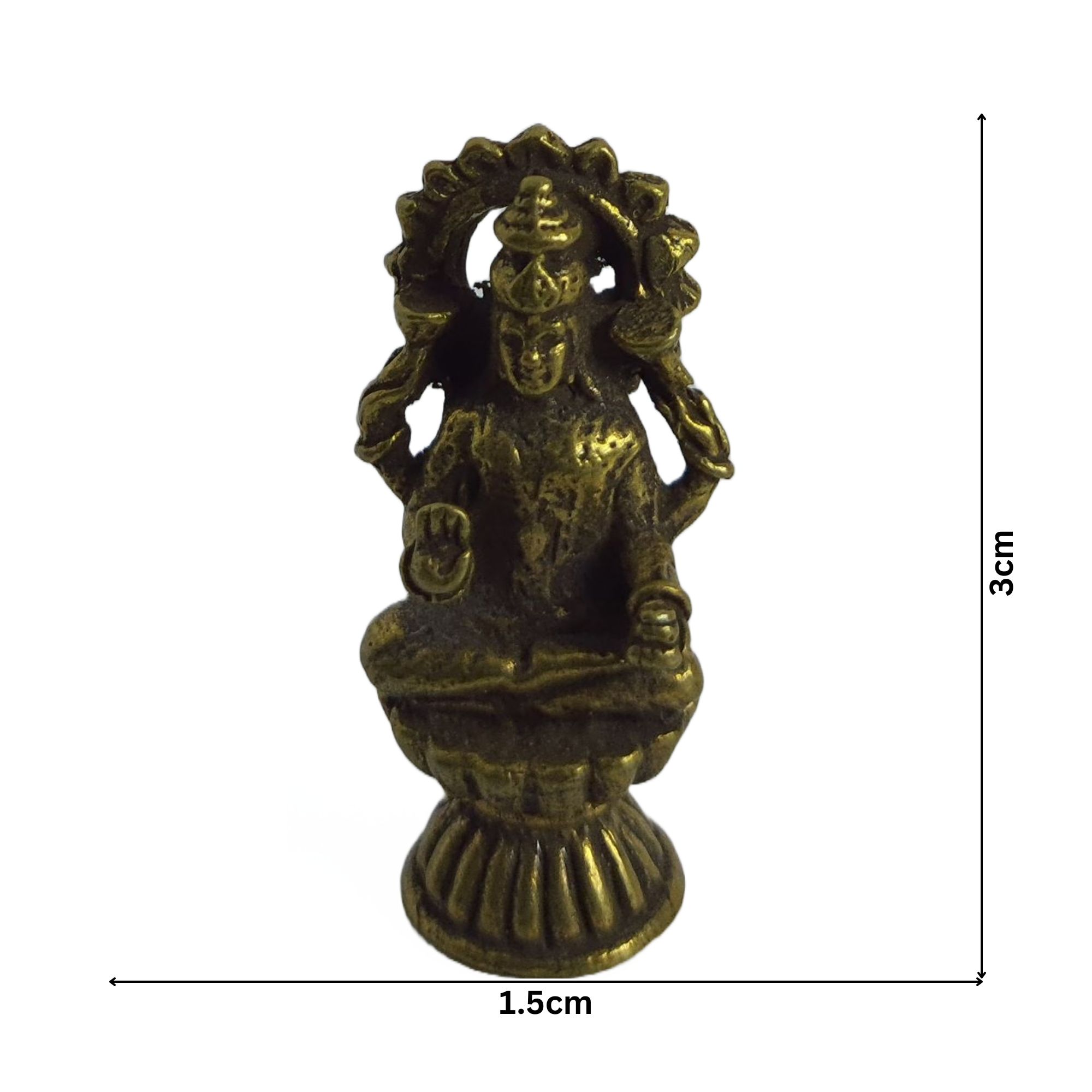Brass Antique Thumb Size Lakshmi Devi Idol