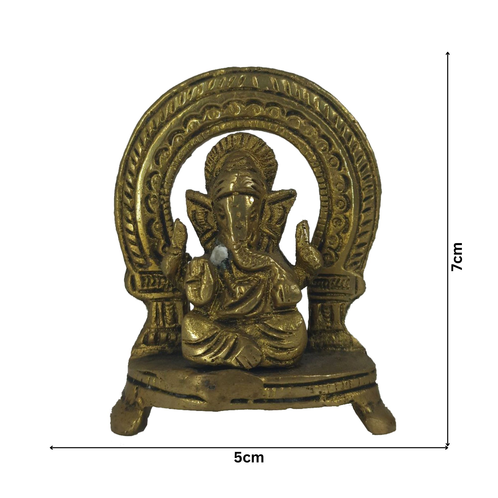 Brass Antique Makara Thorana Ganapathi Idol