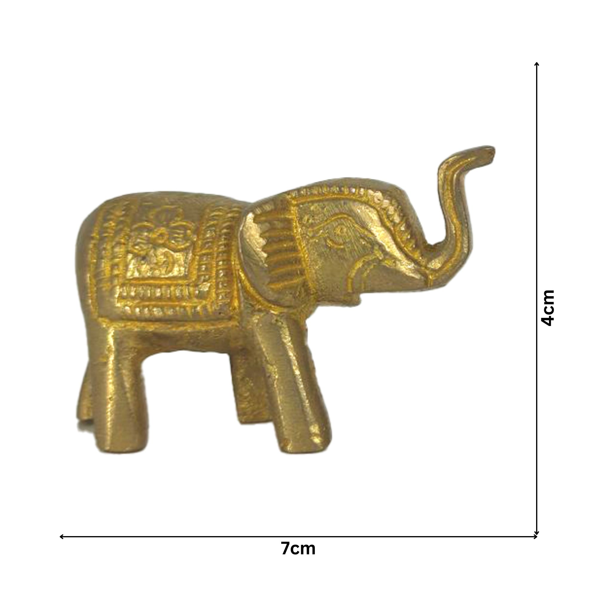Brass Elephants With Flower Design Big Idols (1 pair)