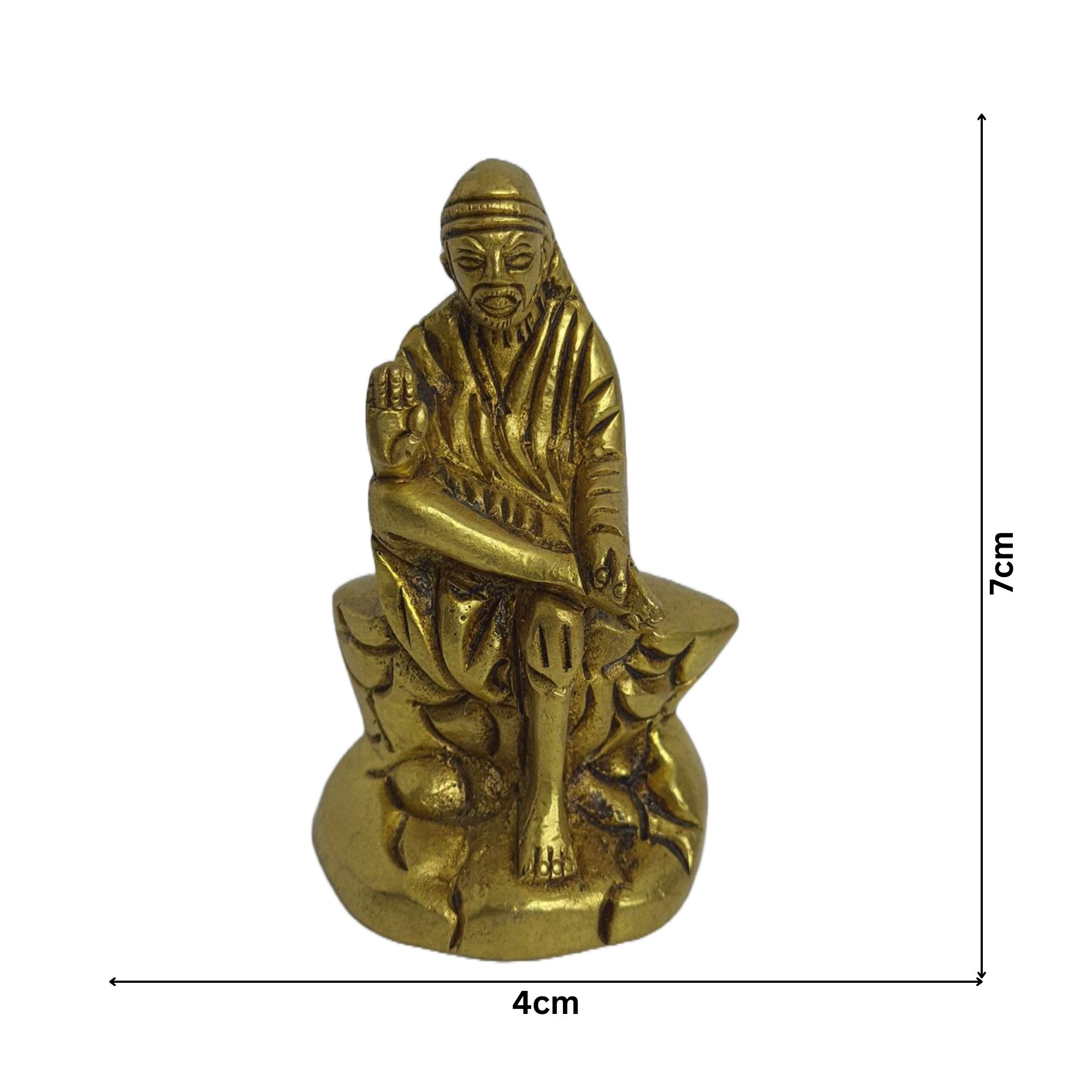 Brass Antique Sai Baba Idol