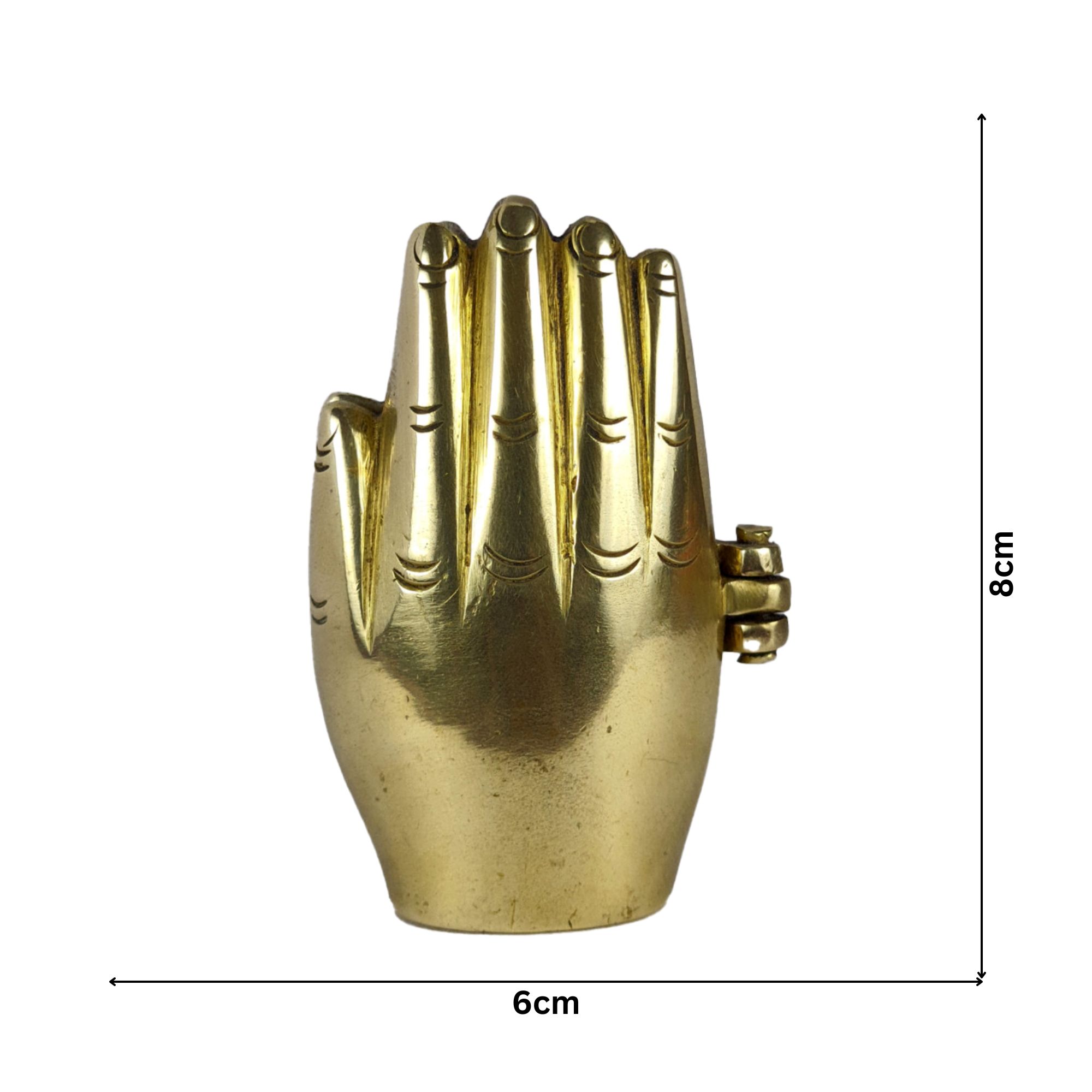 Brass Antique Hand Ganapathi Lakshmi Devi Idol