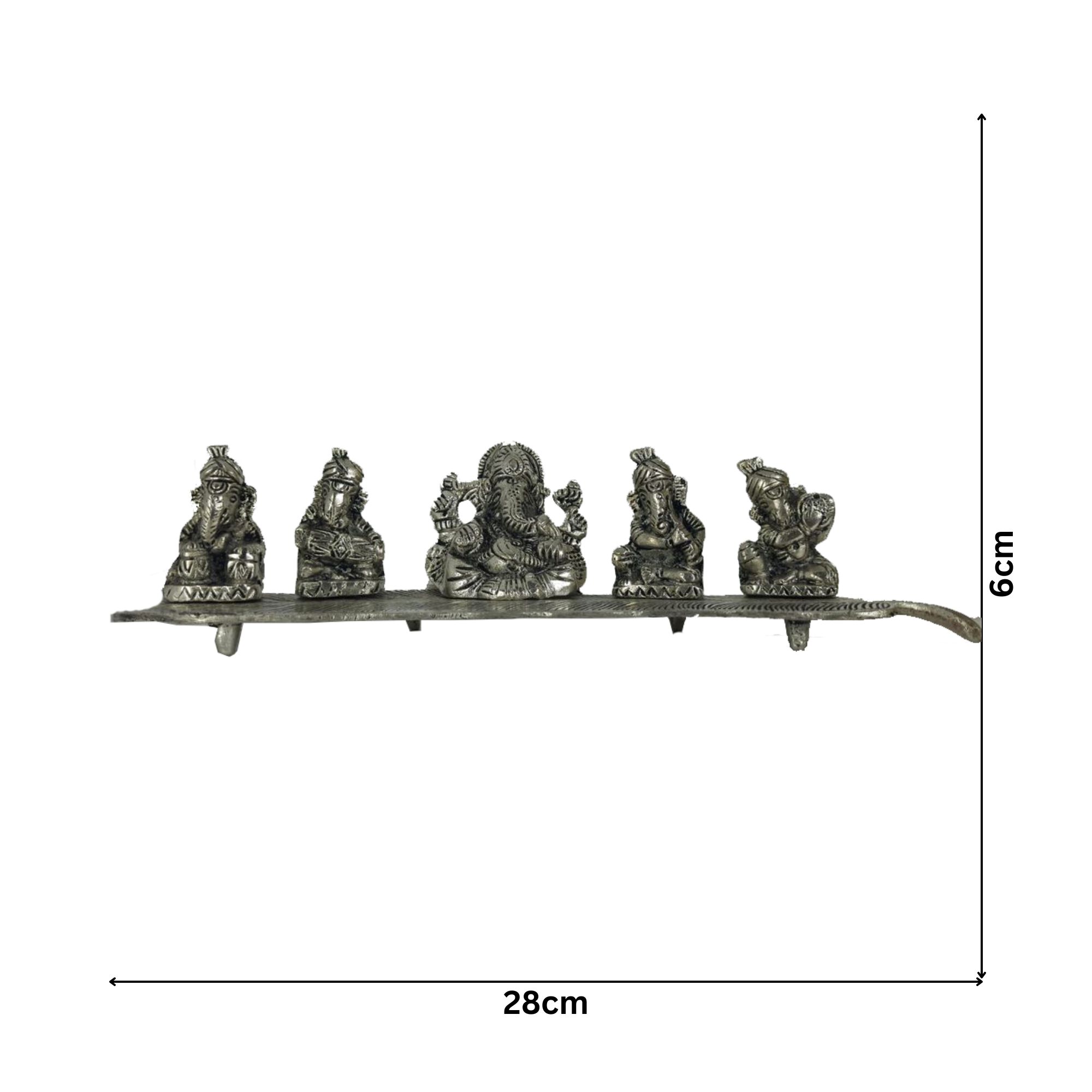 Aluminium Musical Ganapathi Silver