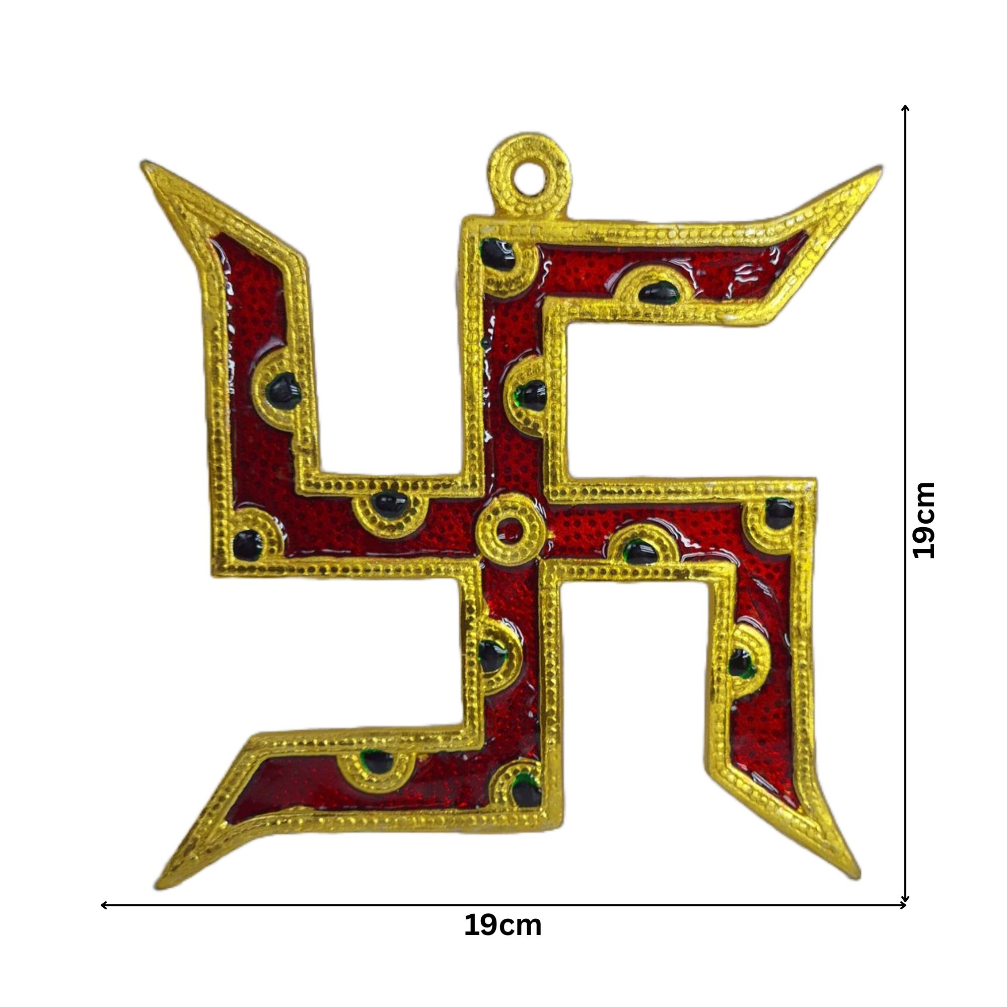 Aluminium Swastik Red