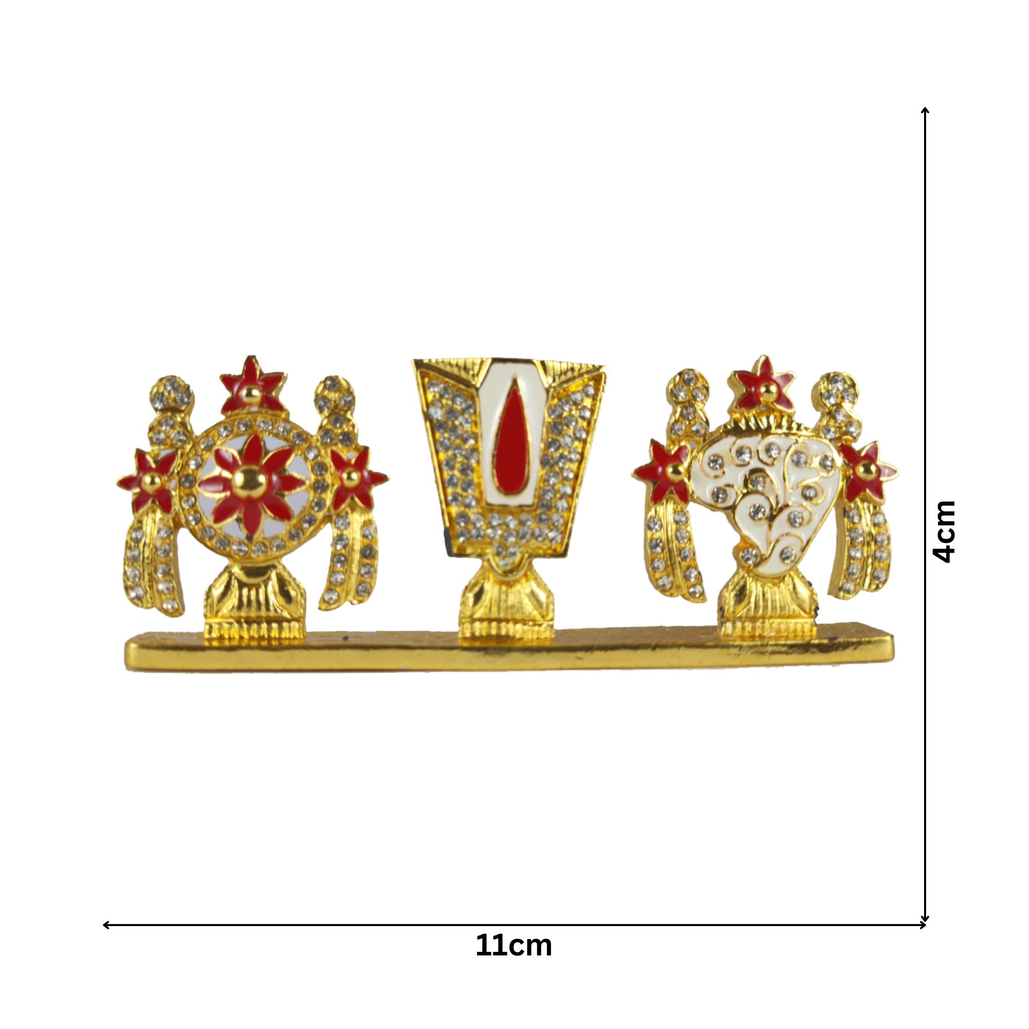 Aluminium Shankhu Chakra Nama Stone Design Stand