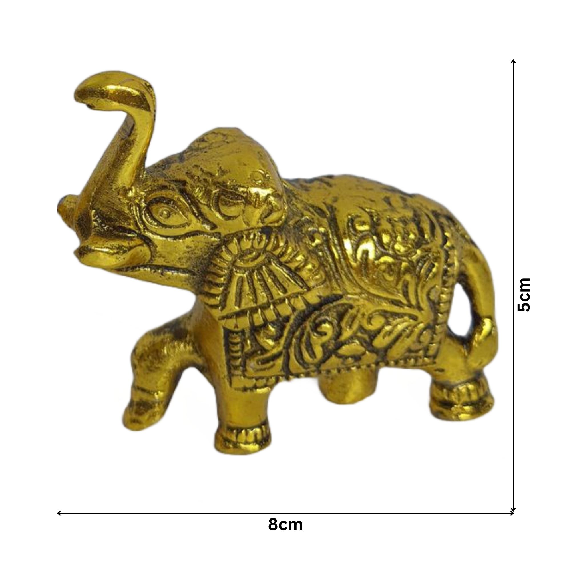 Aluminium Elephants Idols Gold (1 pair)