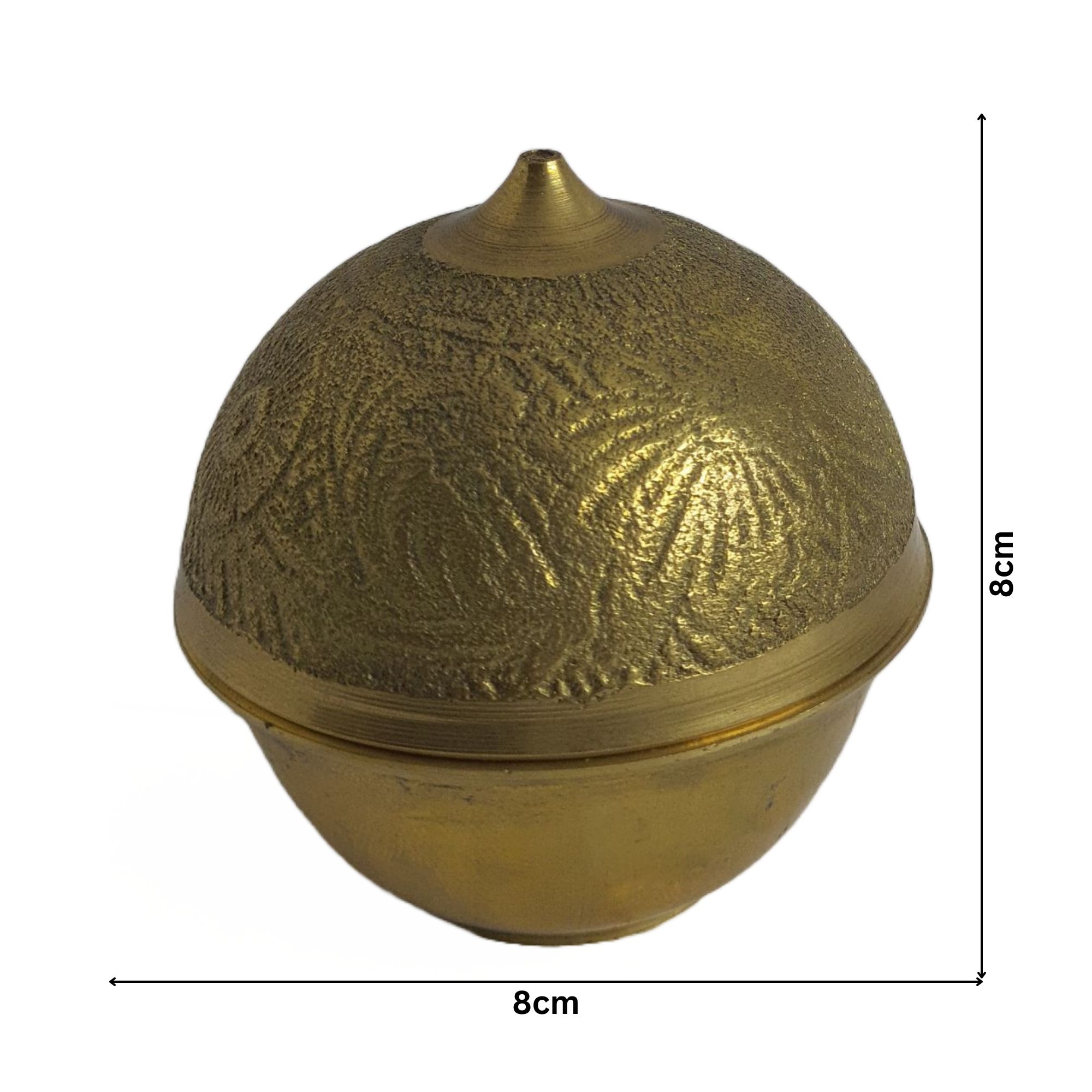 Brass Antique Haldi, Kumkum Container Small