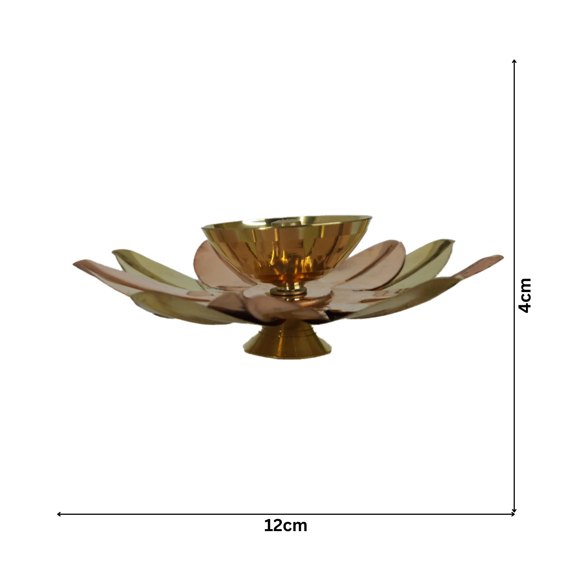 Brass And Copper Petals Lotus Diyas Big