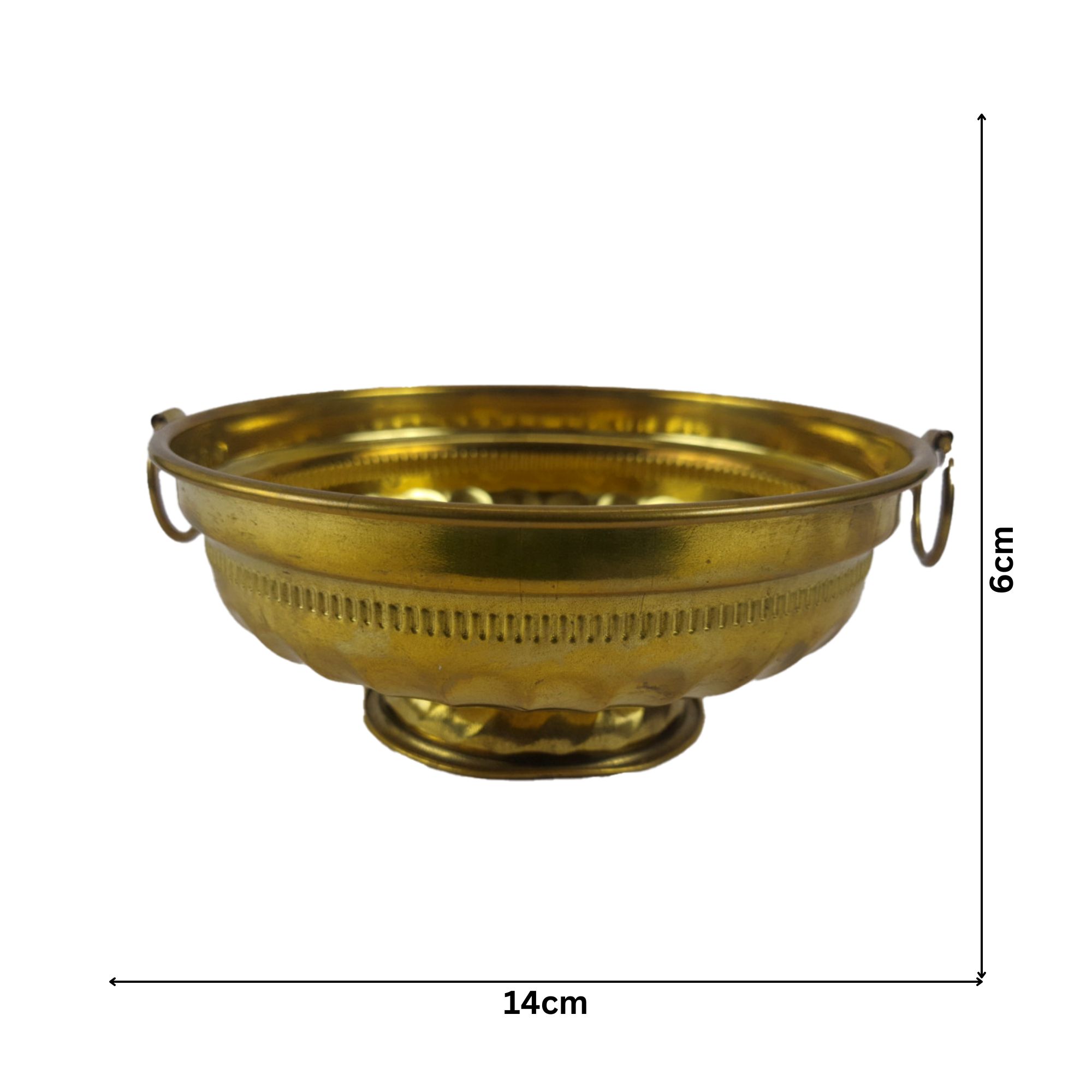 Brass Flower Bowl With Hooks