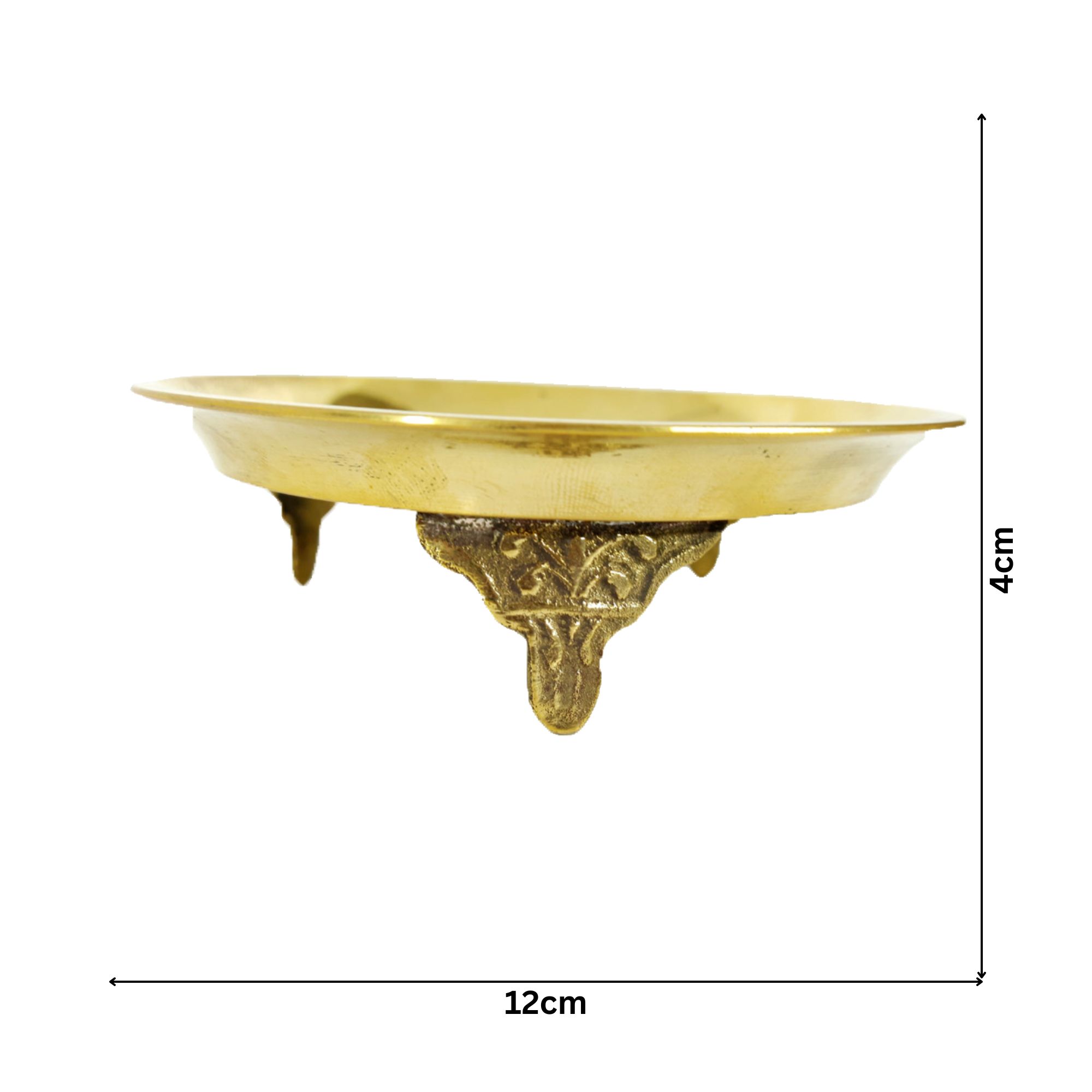 Brass Mukali Plain 12cm Plate