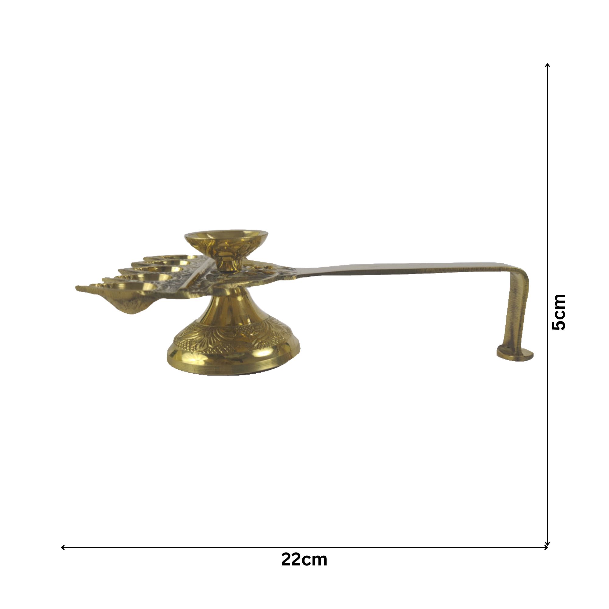 Brass Antique Pancha Harathi Big