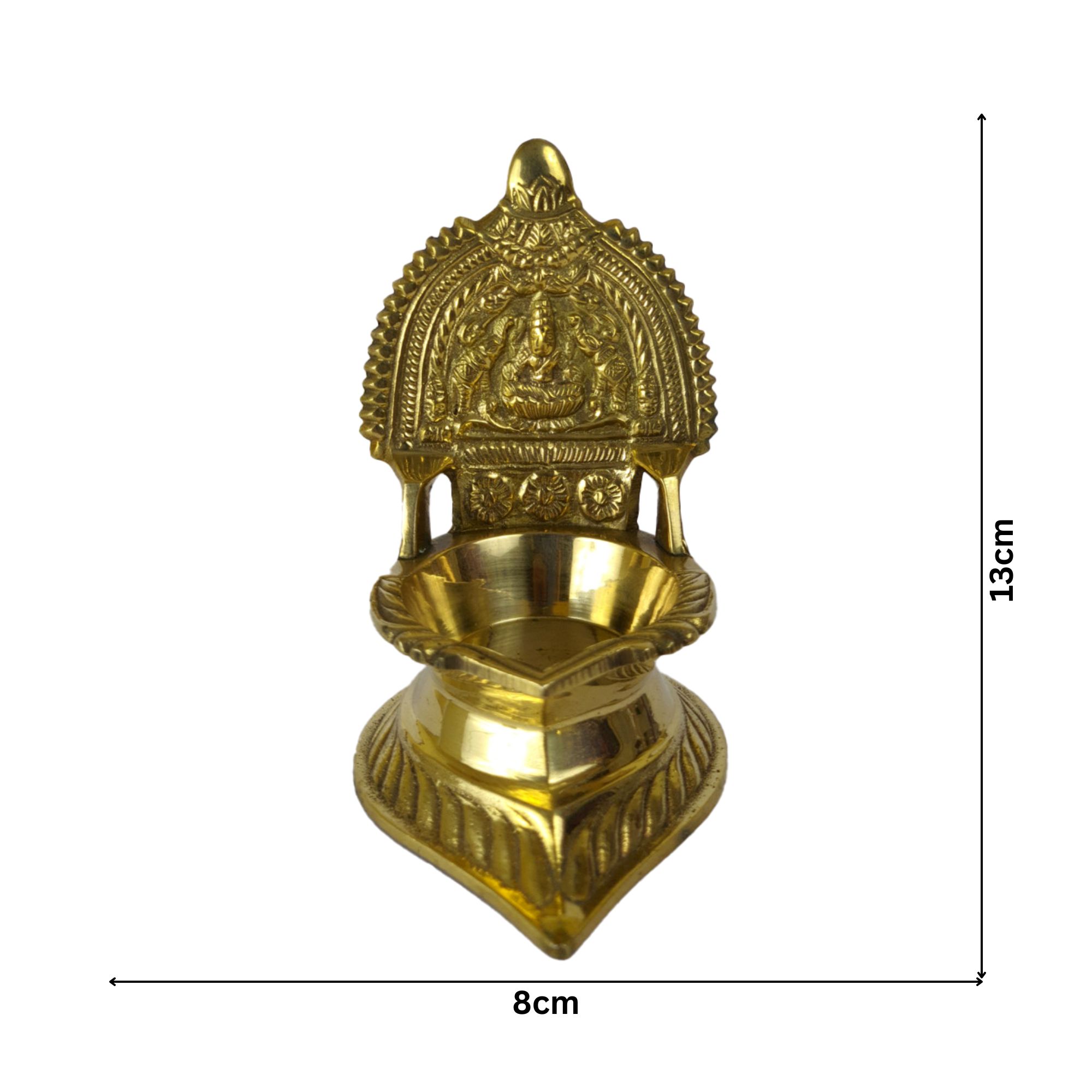 Brass Antique Gajalakshmi Diya Big