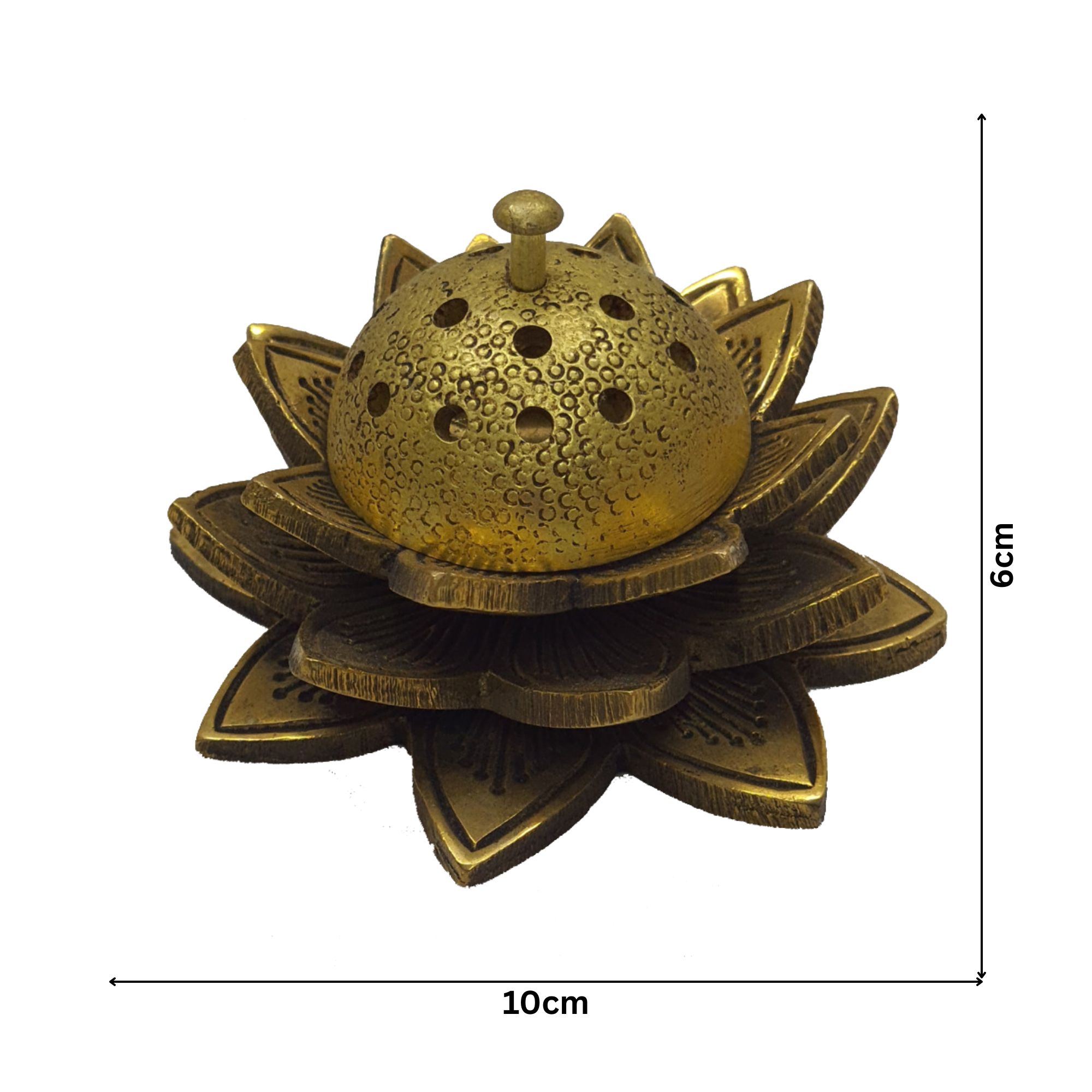 Brass Antique Lotus Doop Stand
