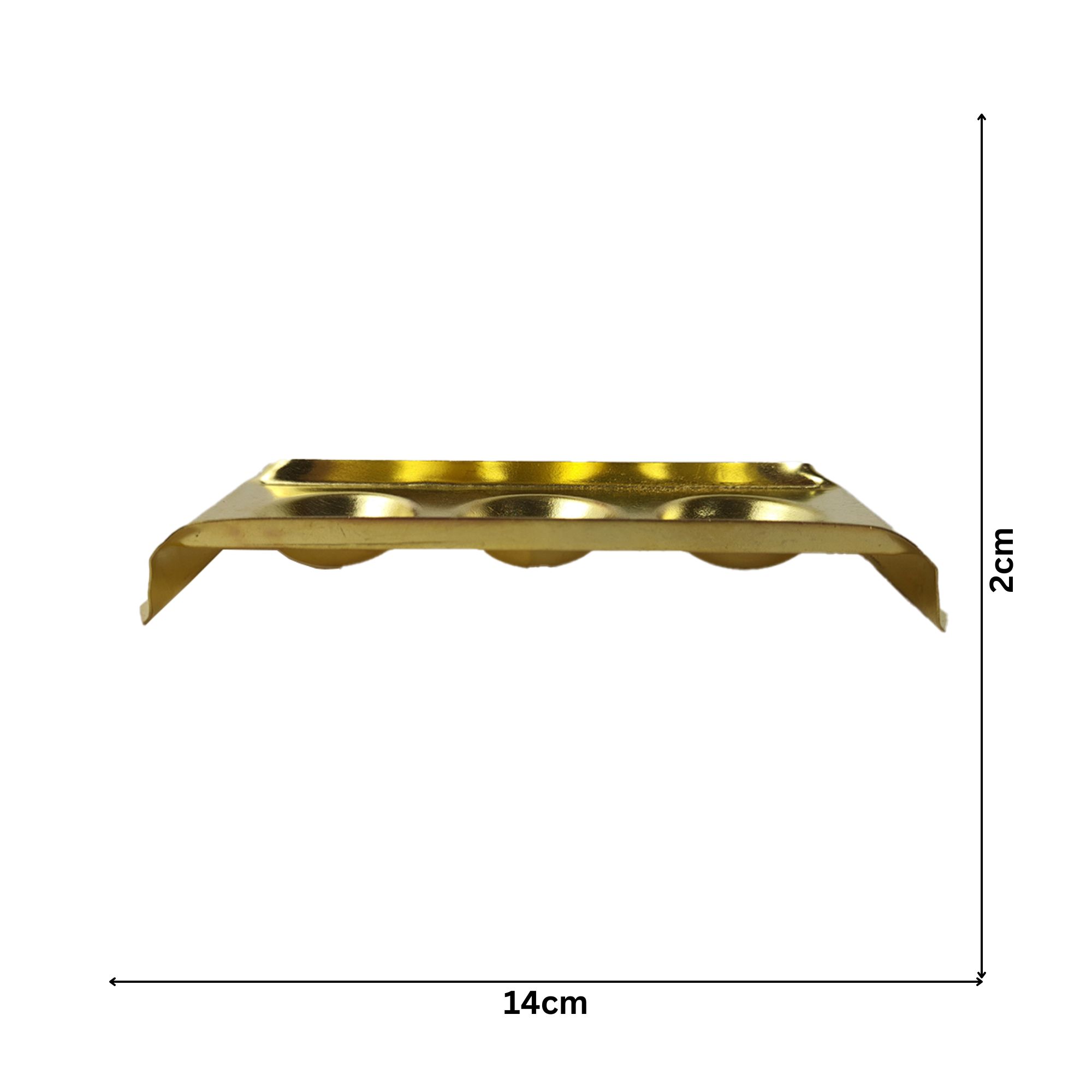 Brass 3 Wicks Diya Plate