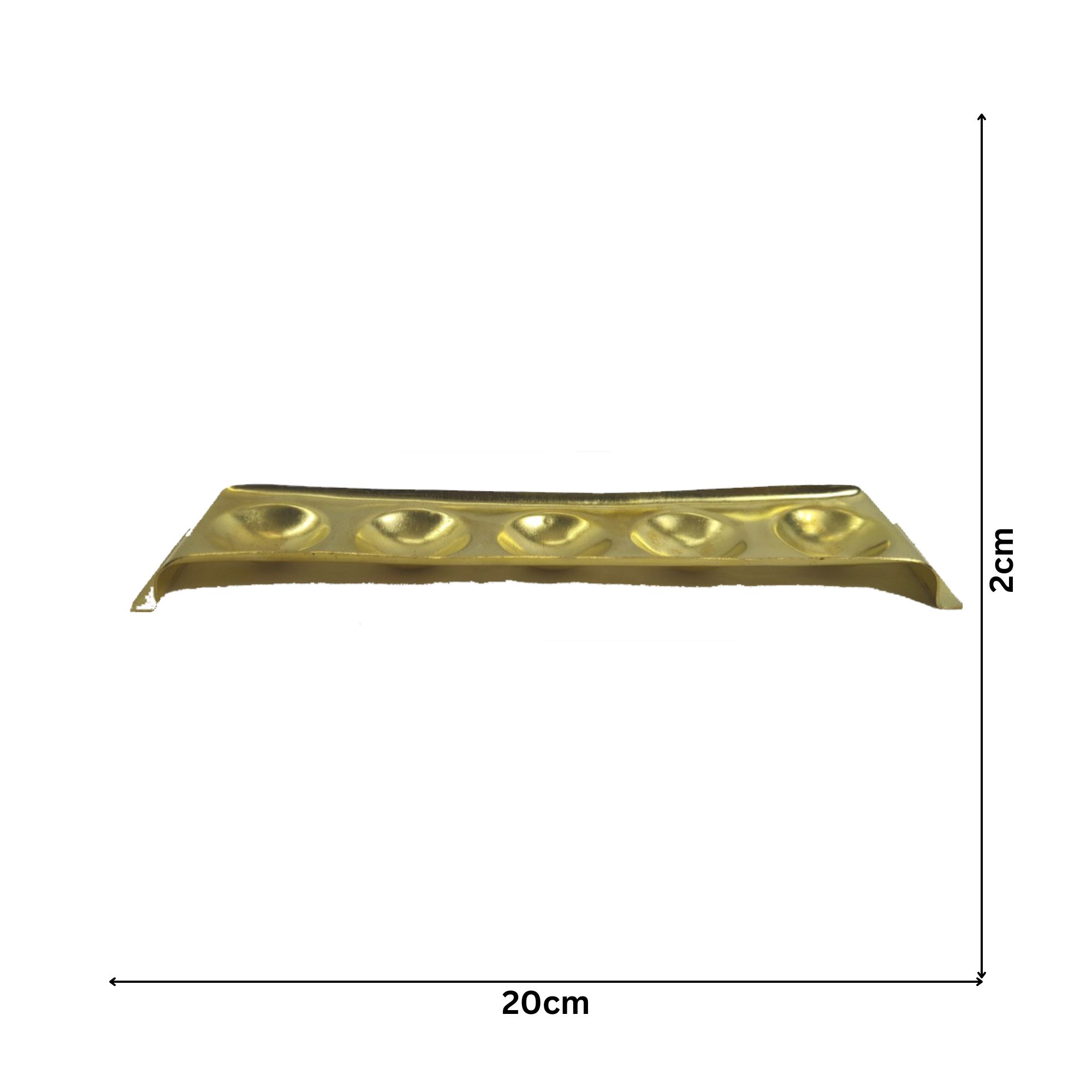Brass 5 Wicks Diya Plate