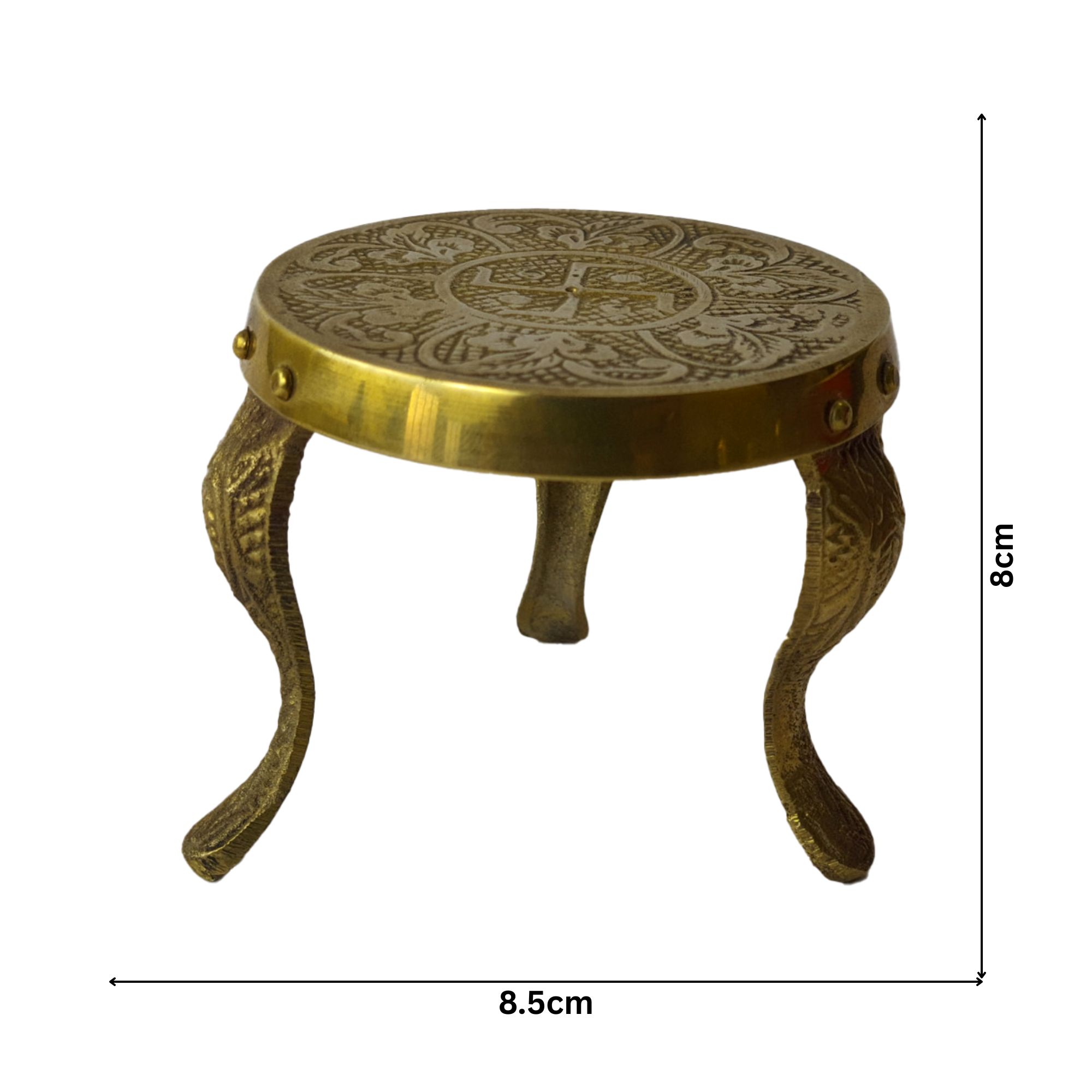 Brass Antique Chowki 8.5cm