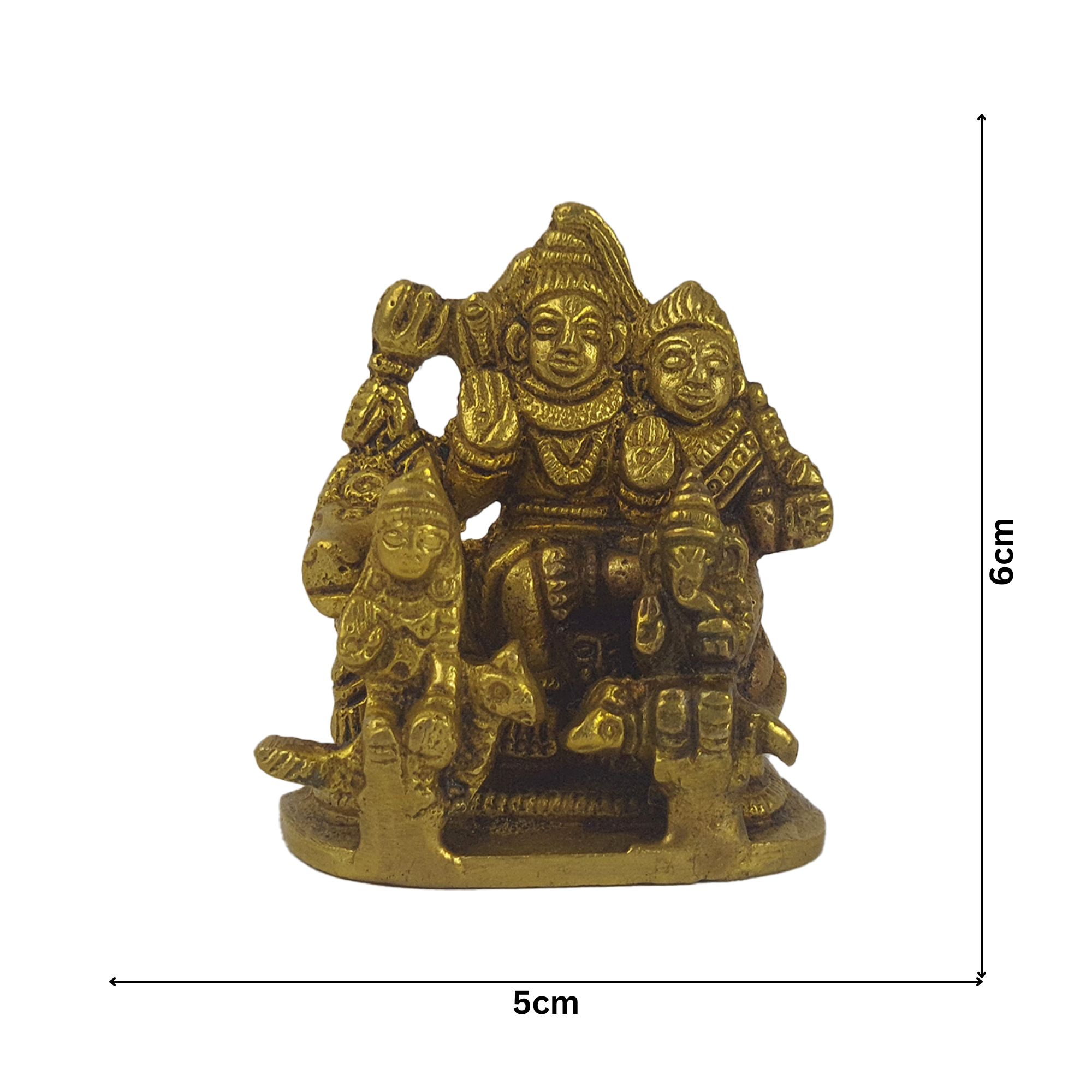 Brass Antique Shiva Pariwar Small