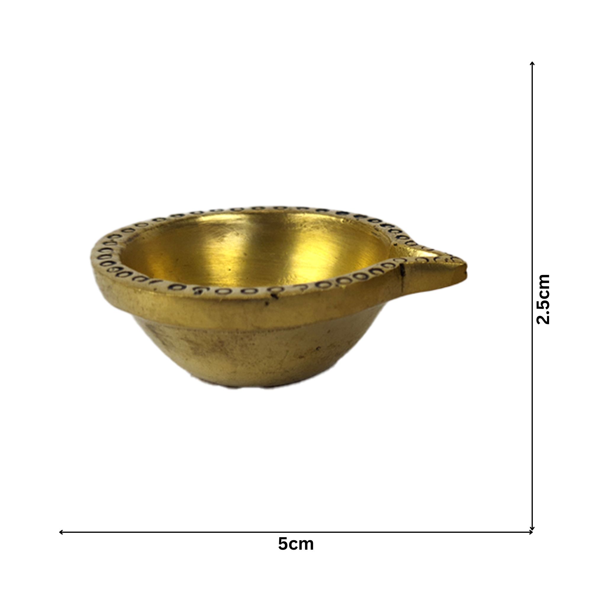 Brass Antique Swastik Diyas (1 pair)