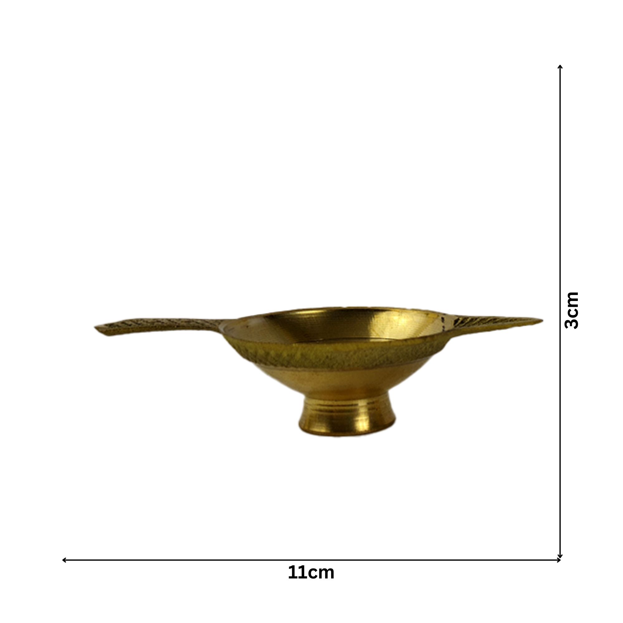 Brass Lakshmi Diyas/Eka Harathi (1 pair)