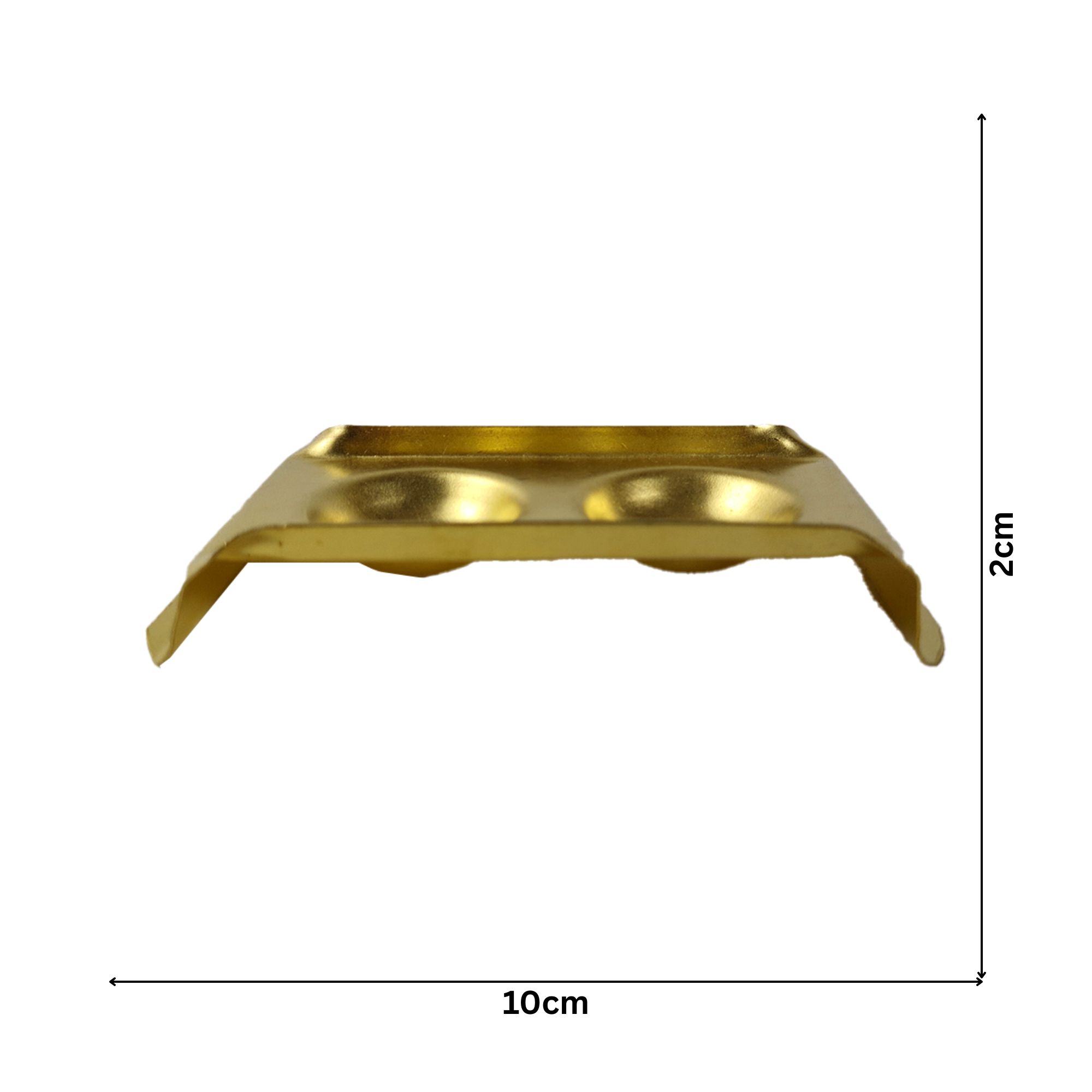 Brass 2 Wicks Diya Plate