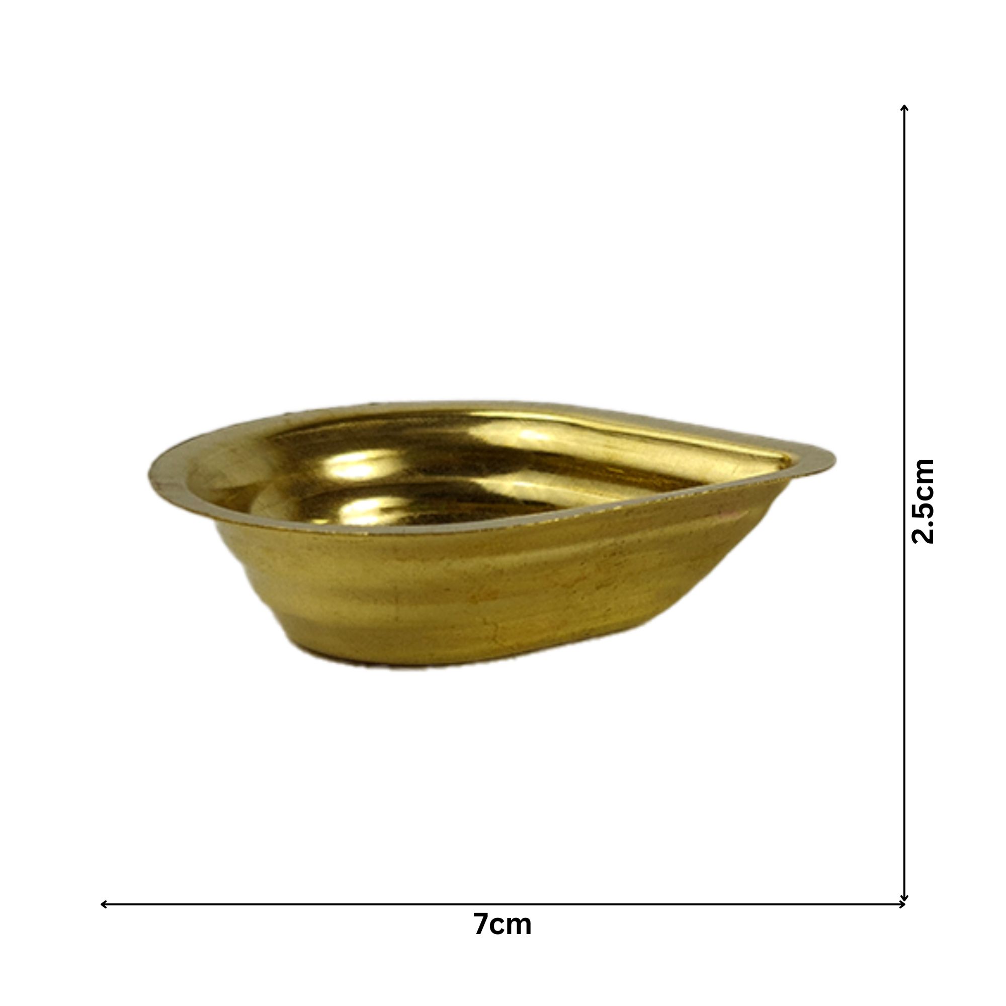 Brass Drop Shape Diyas 2 Pcs Big