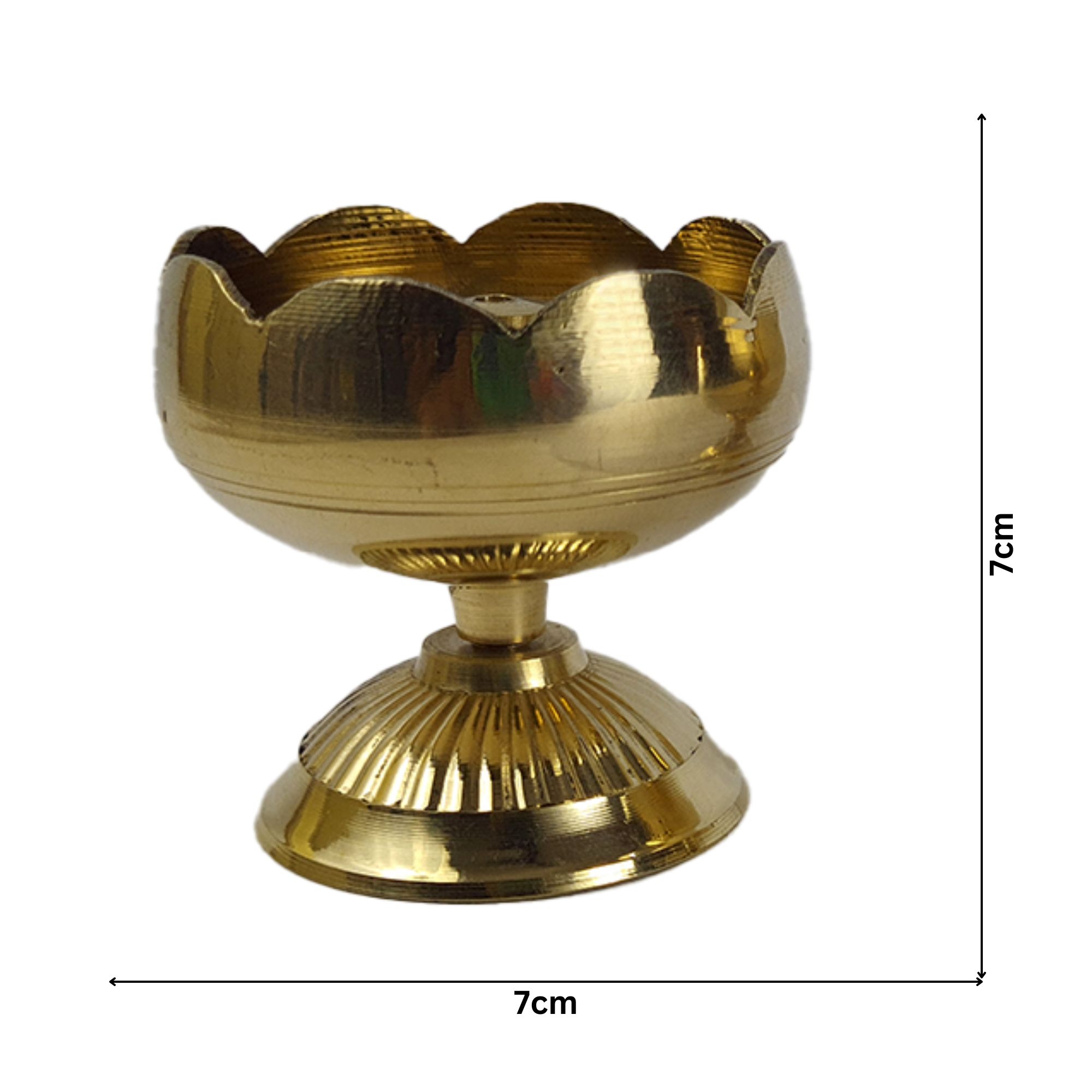 Brass Apple Nanda Diyas (1 pair)