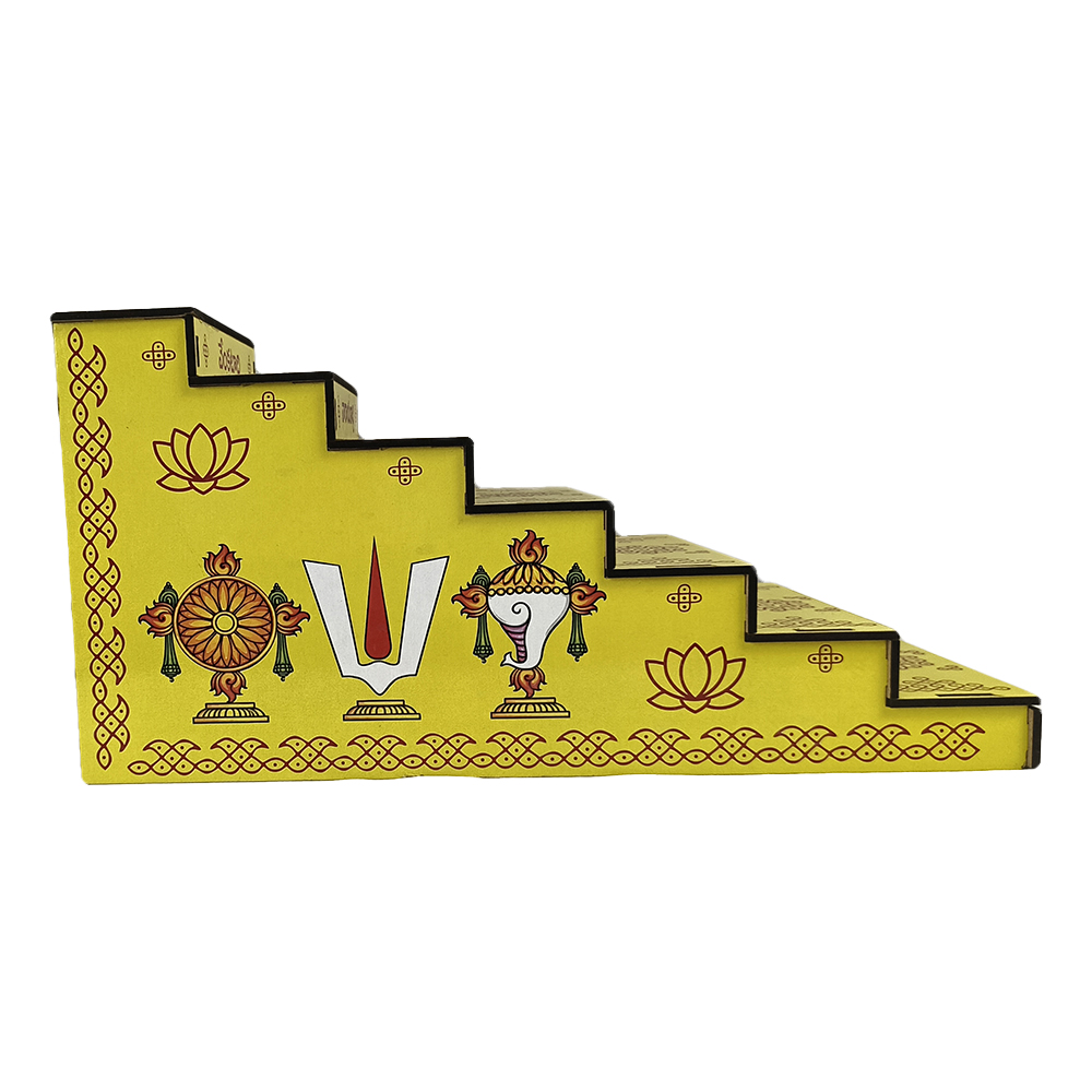 7 Steps MDF Wood Stand with 7 Hills Names